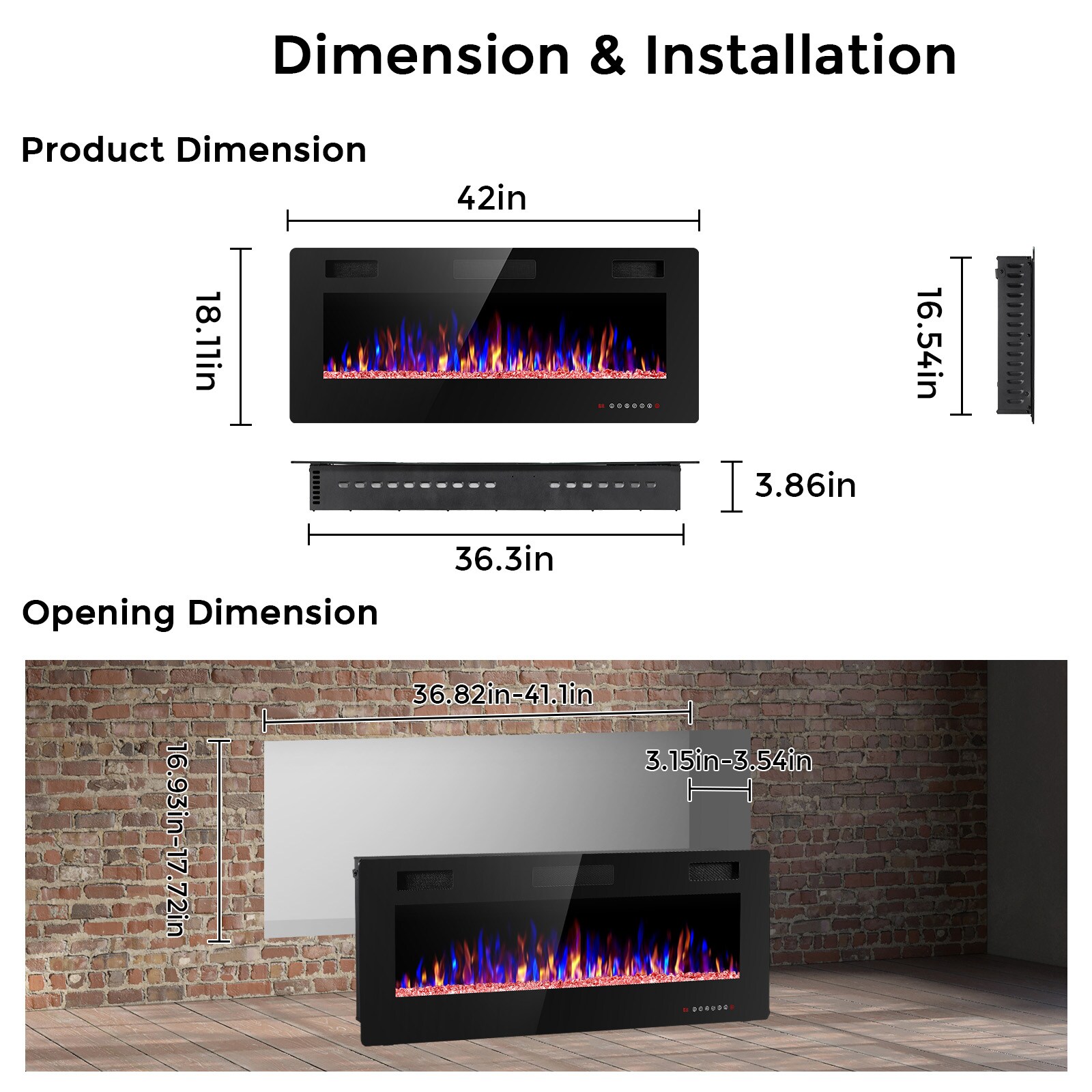 Antarctic Star LSAS-842C3U Electric-Fireplaces - View #7