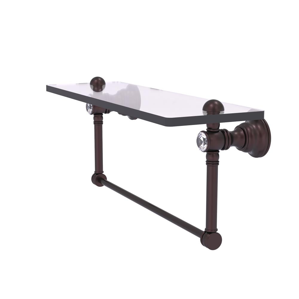 Allied Brass CC-1-22-TB-ABZ Carolina Crystal Antique Bronze Wall mount Bathroom Shelf ( 22-in x 7-in x 5-in )