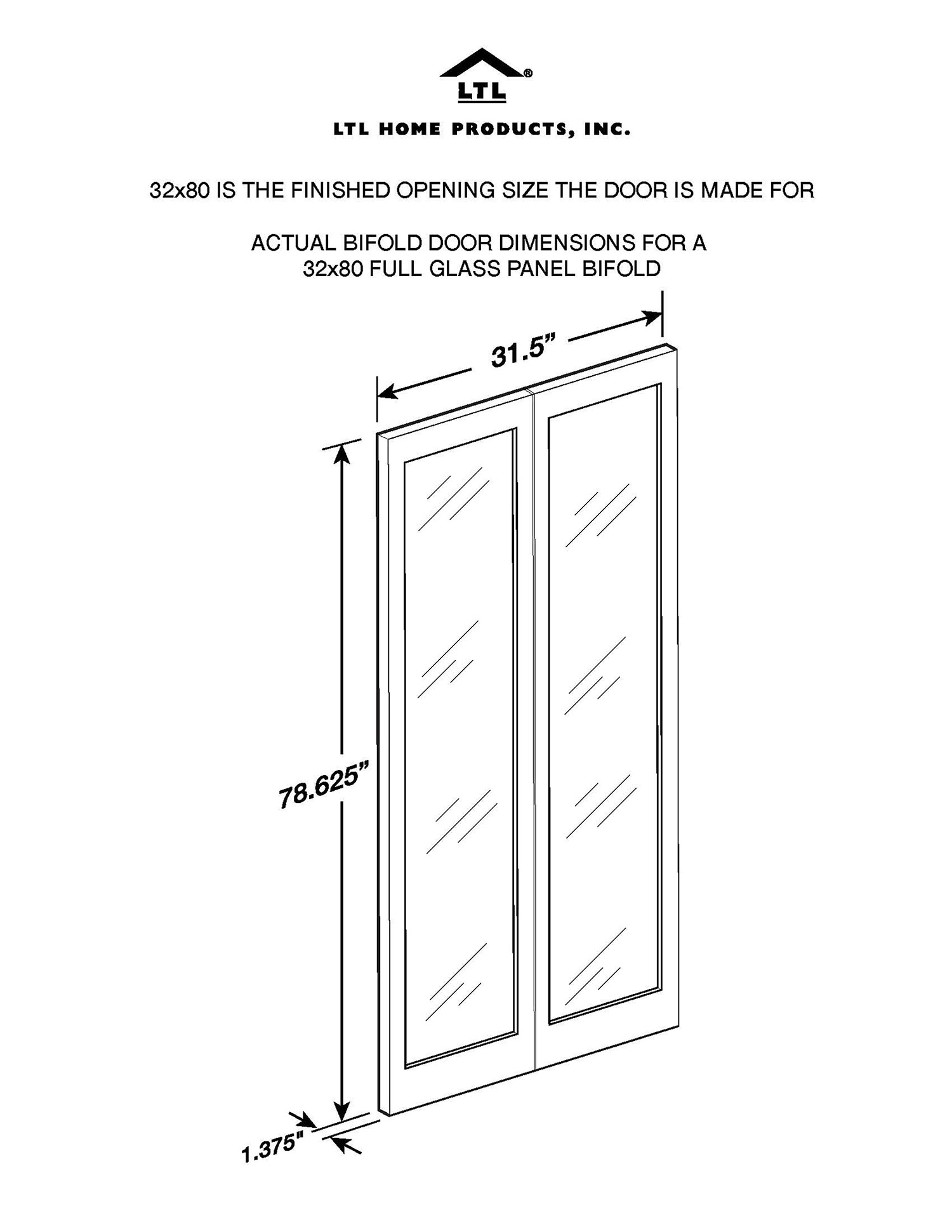 Pinecroft 873328 Bifold-Sliding-Closet-Doors - View #7