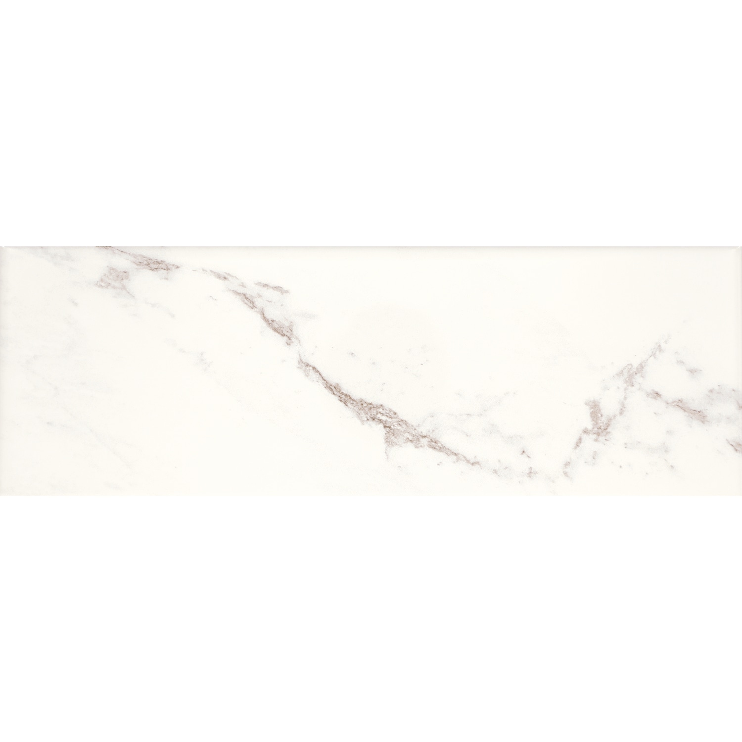 Marble Manor Calacatta 4-in x 12-in Glossy Ceramic Marble Subway Wall Tile (0.38-sq. ft/ Piece)