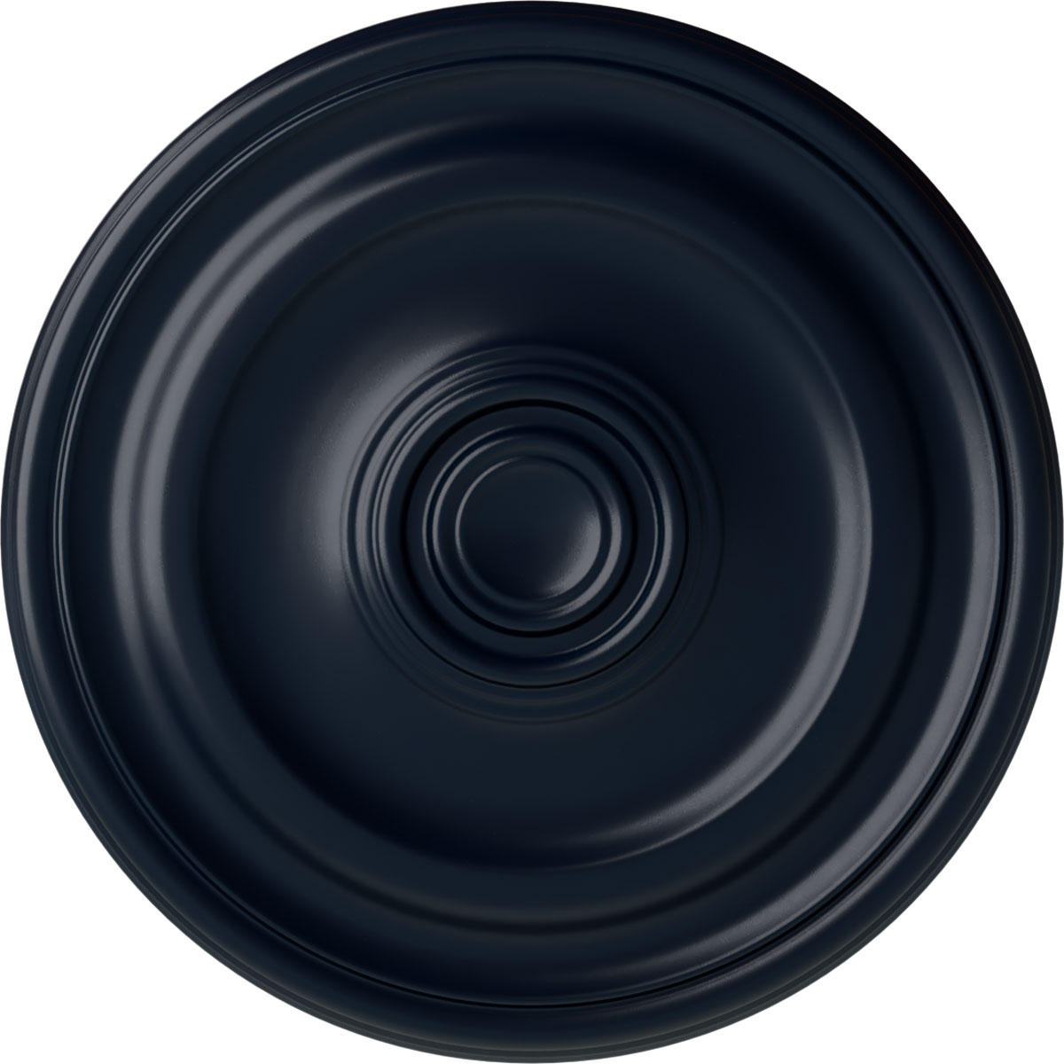 Ekena Millwork CM15DEMDF Devon 15.75-in W x 15.75-in L Painted Midnight Dream Polyurethane Whole Ceiling Medallion
