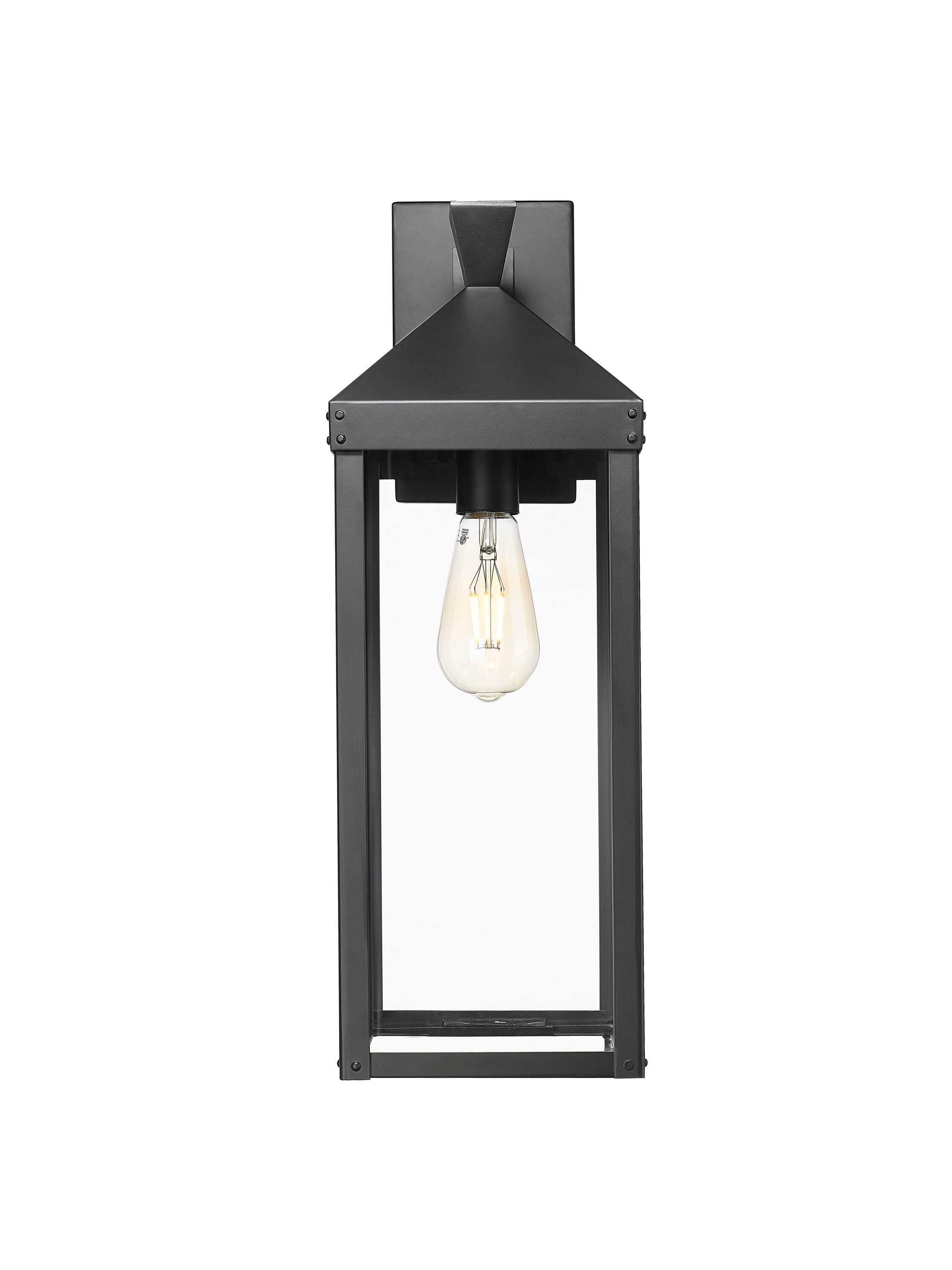 Millennium Lighting Yates 1 -Light 21.75-in H Matte Black Hardwired Outdoor Wall Light
