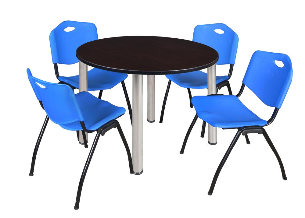 Regency TB48RNDMWBPCM47BE Breakroom Brown 4-Person Training Table (48-in W x 29-in H)
