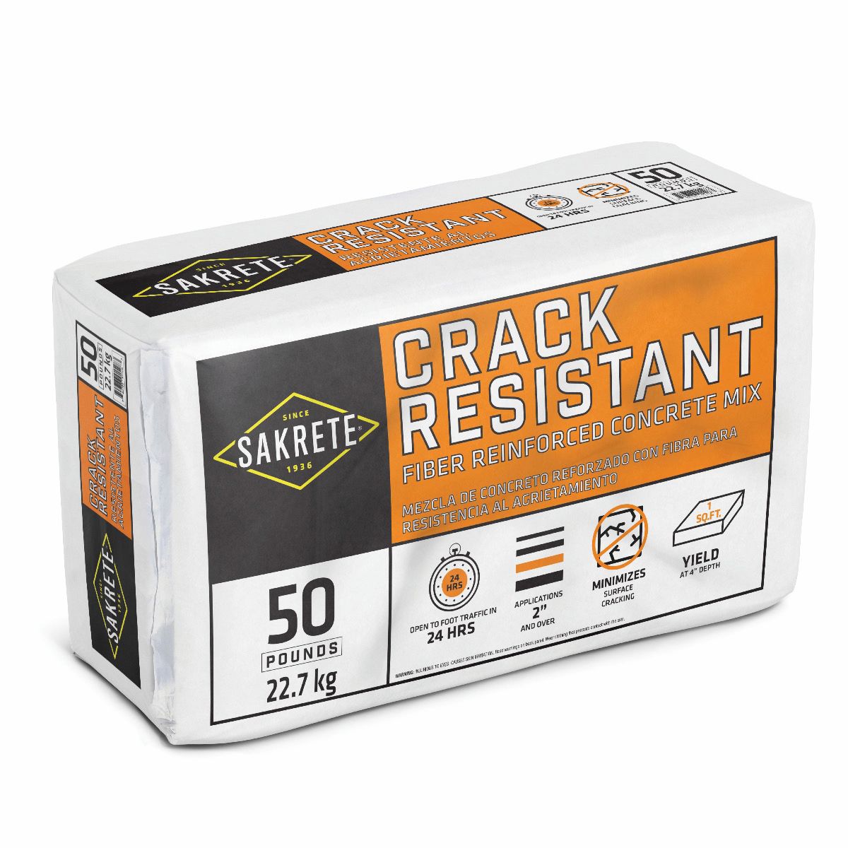 Sakrete 65205002 Crack Resistant 50 Pound(s) Crack resistant Concrete mix
