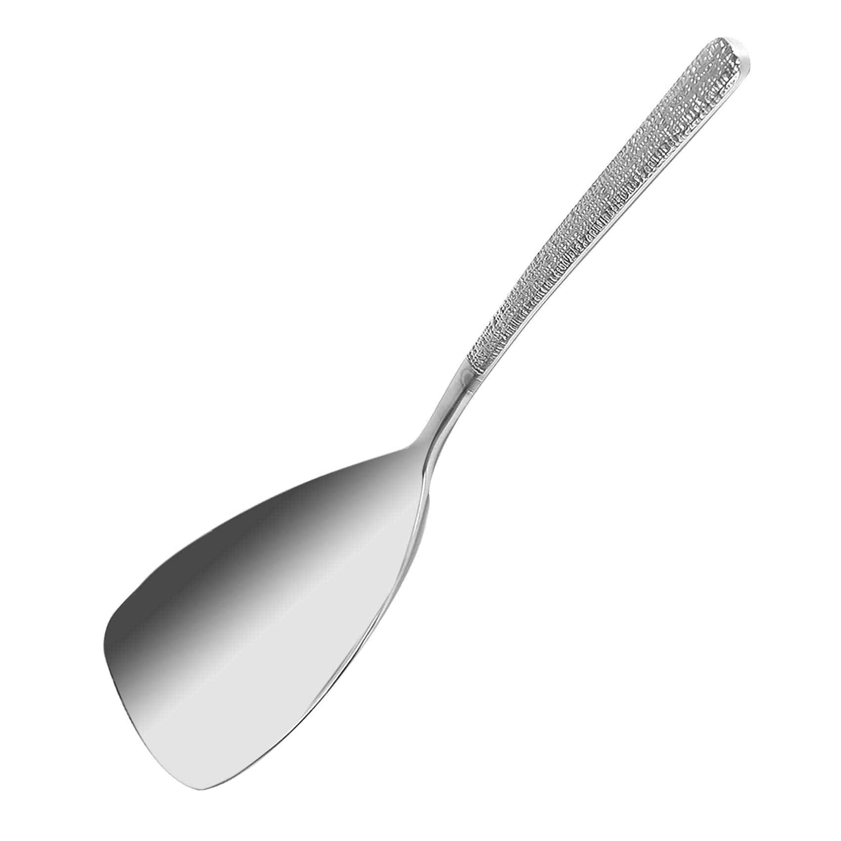 Aoibox  10 5 Inch Large Flat Ended Serving Spoon 18 10 Stainless Steel Buffet Spoon for Cooking and Serving