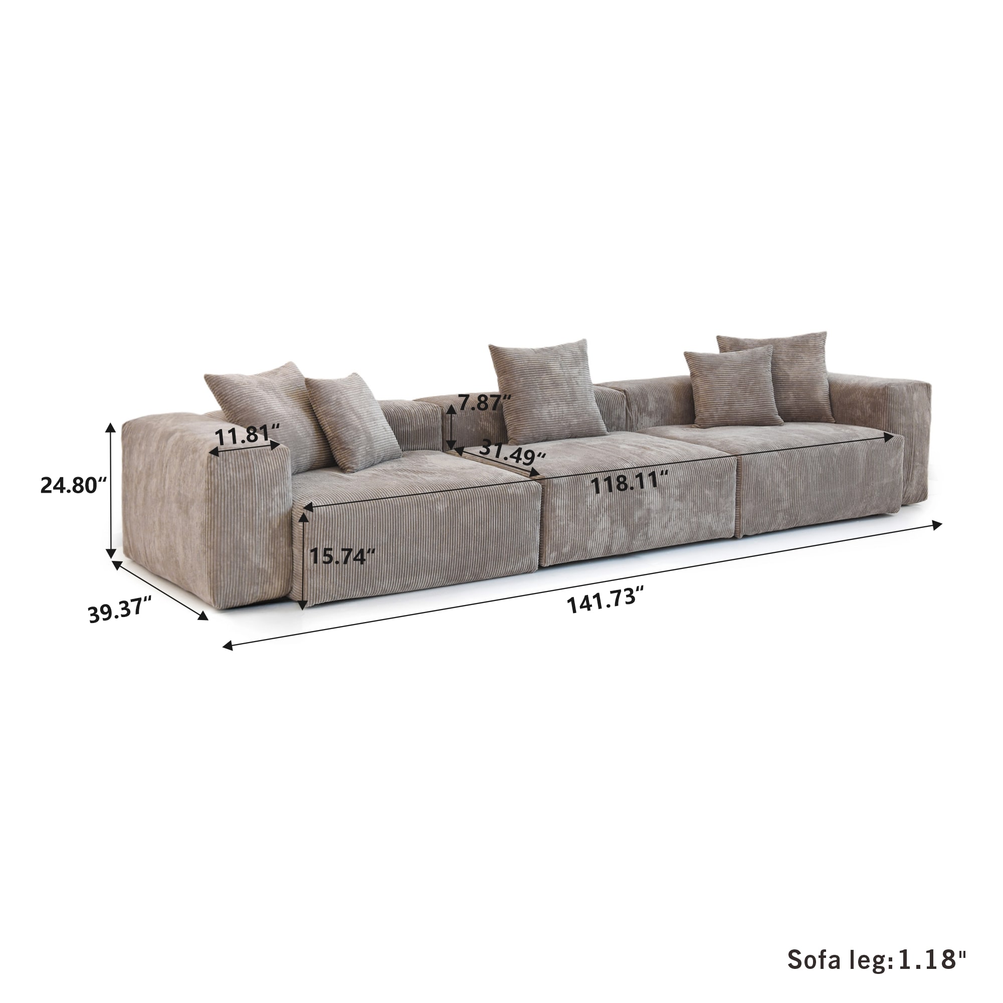 BuotiqHom DH-S3-126BR Sofas-Loveseats - View #2