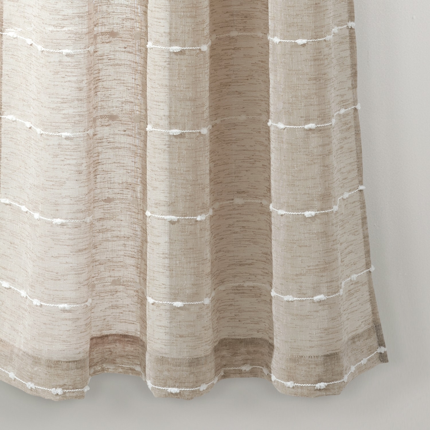Neutral Sheer Polyester Grommet Window Curtain Panels 38" x 63"