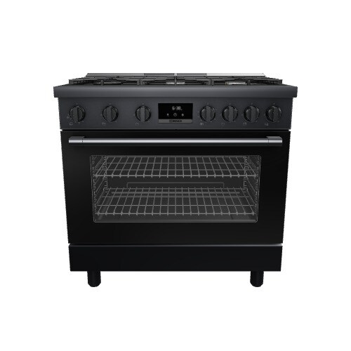 Bosch 800 Series Industrial Style 36-in 6 Burners 3.5-cu ft Convection ...