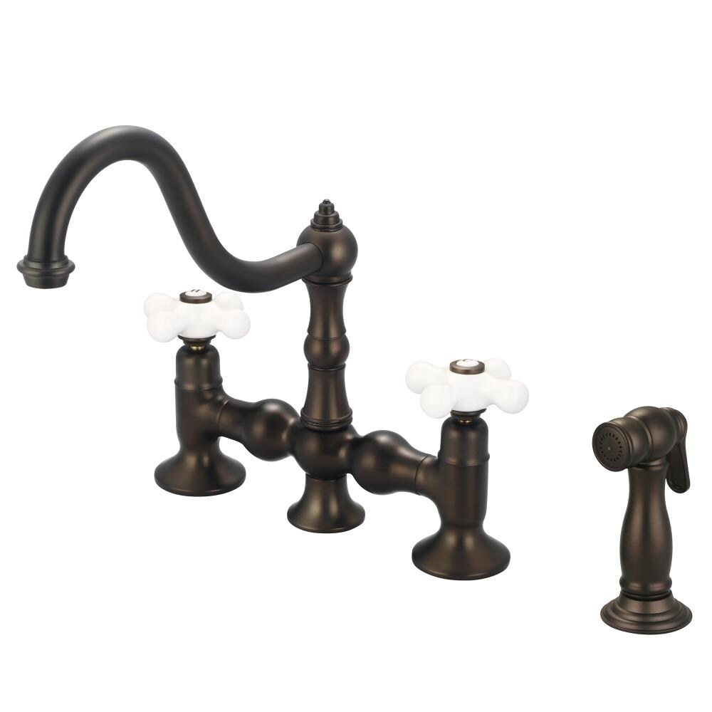 Water Creation F5 Oil Rubbed Bronze Double Handle High-arc Kitchen 