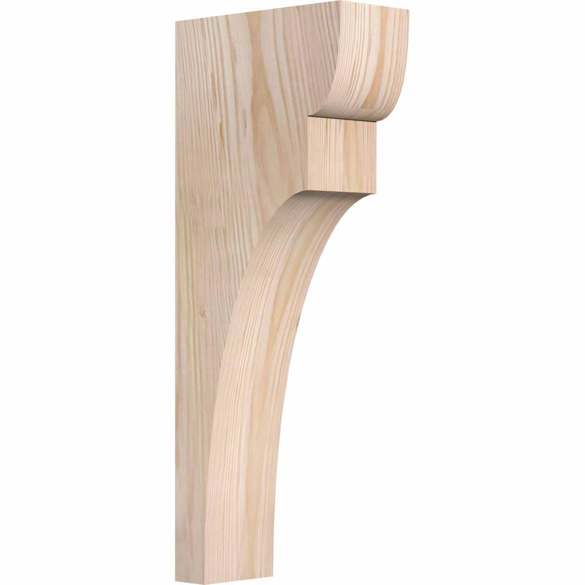 Ekena Millwork COR04X08X20YOR00SDF 3.5-in x 8-in x 20-in Yorktown Unfinished Douglas fir Wood Paintable/Stainable Corbel
