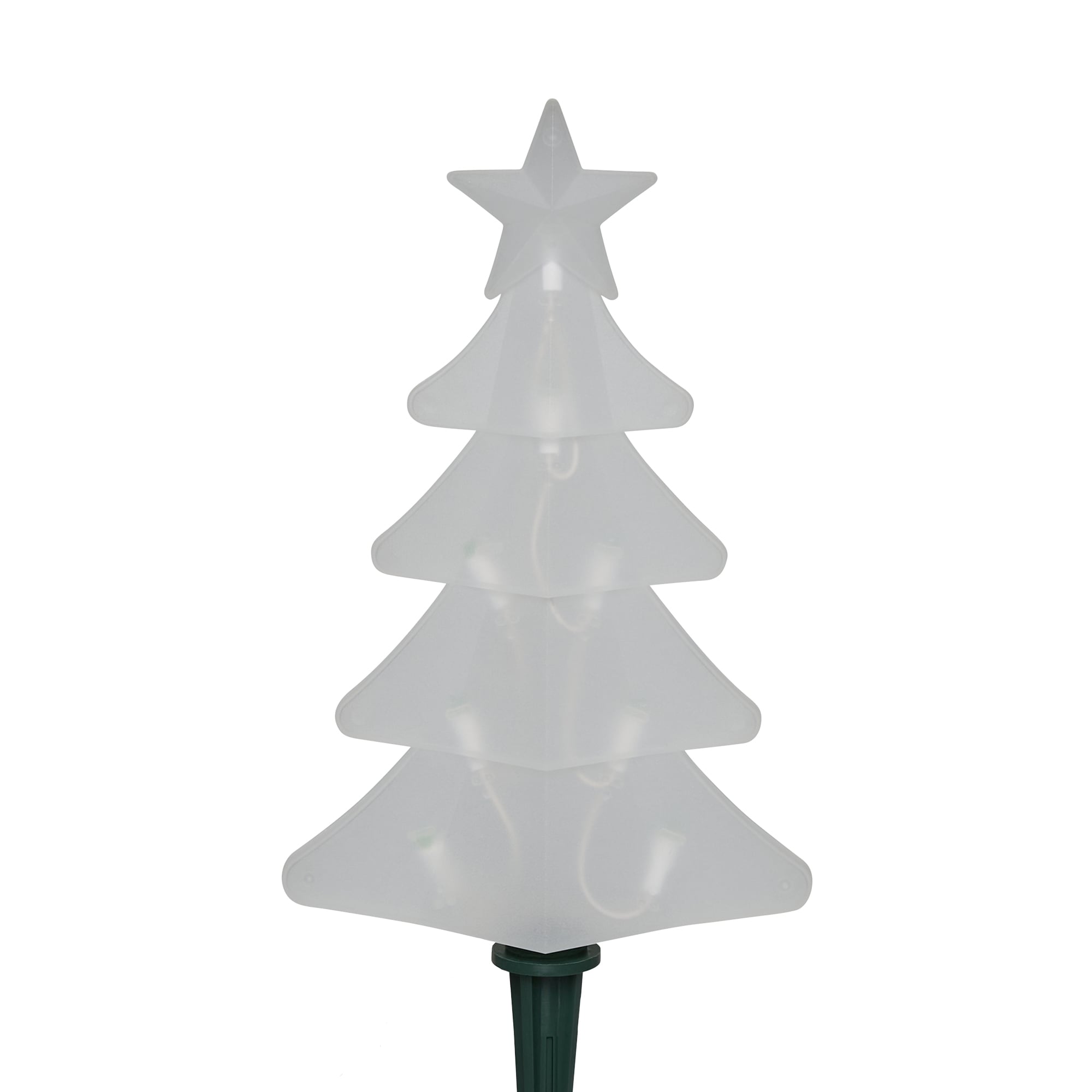 GE StayBright 4-Marker Multicolor Christmas Tree Christmas Pathway ...