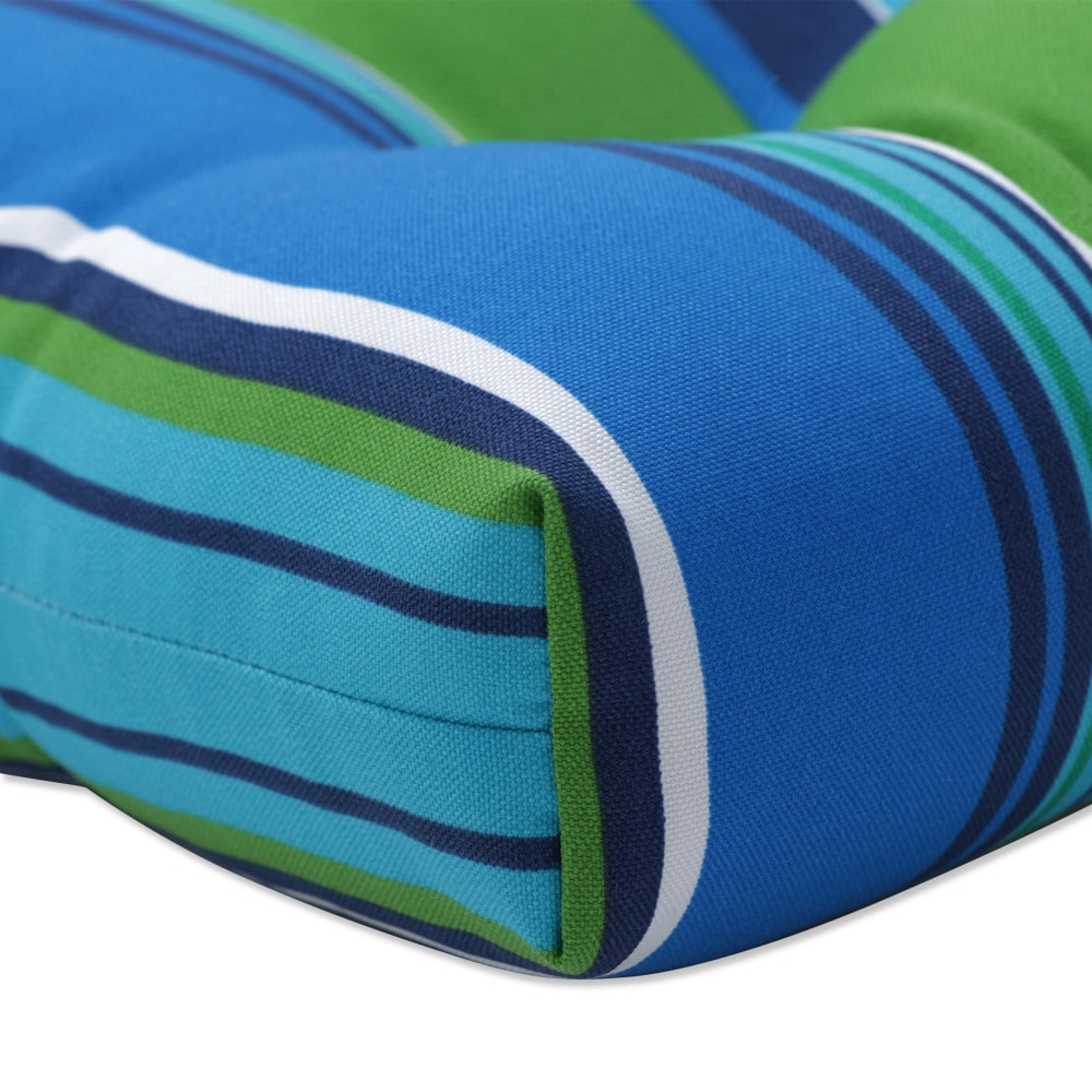 Pillow Perfect 19 In X 19 In 2 Piece Blue Patio Chair Cushion In The Patio Furniture Cushions 4422