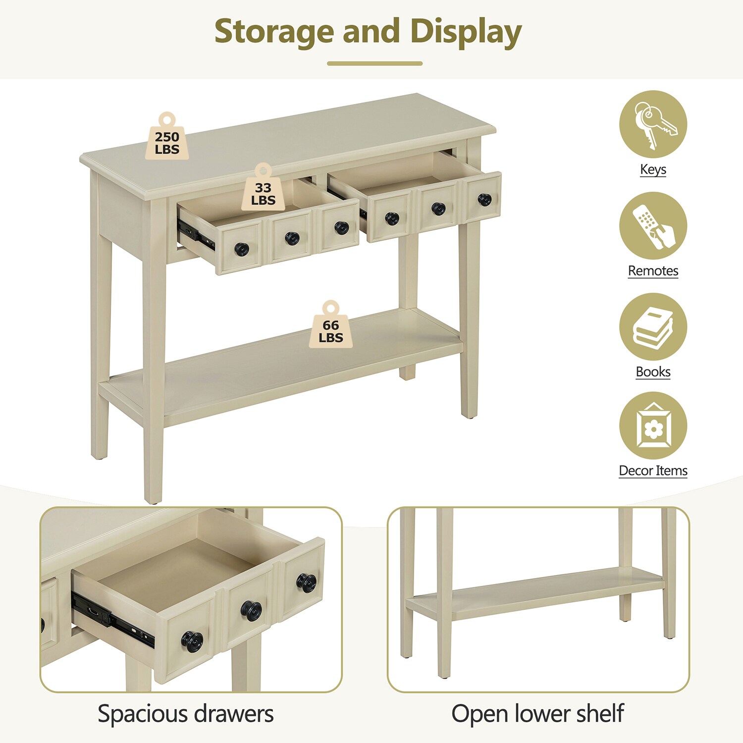 Mondawe MO-TR012WK Console-Sofa-Tables - View #6