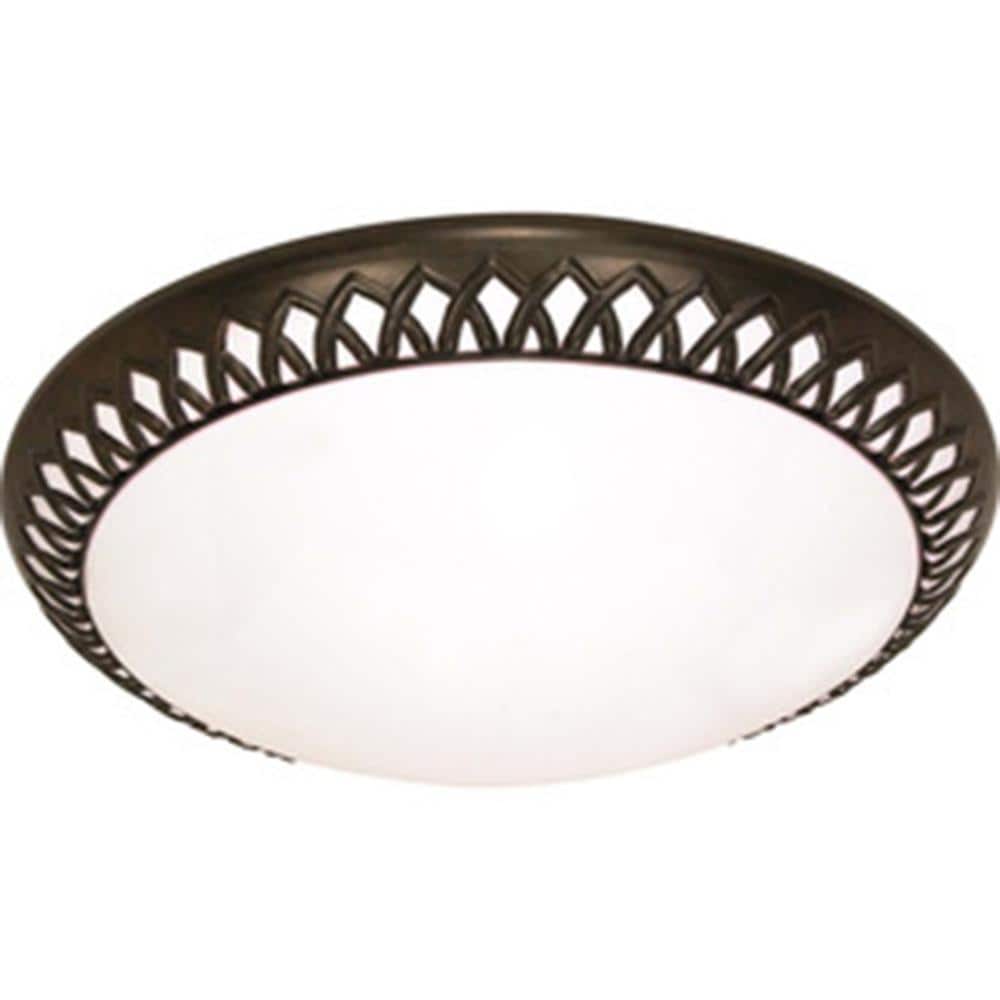  LW925 1-Light 3-in Old Bronze Semi-flush Mount Light