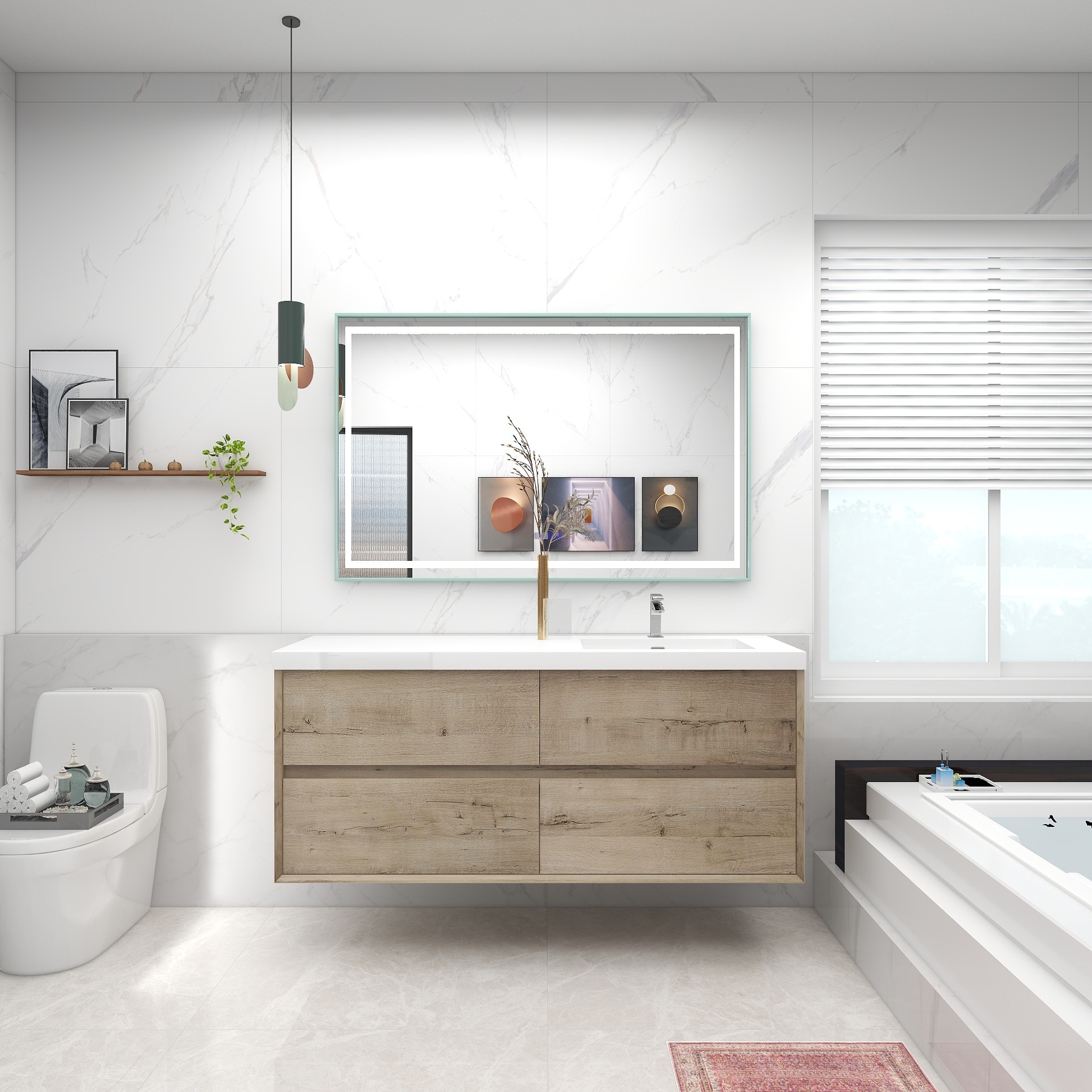 BV Better Vanity SLIM60SR-WO Bath-Vanity-Combo - View #3
