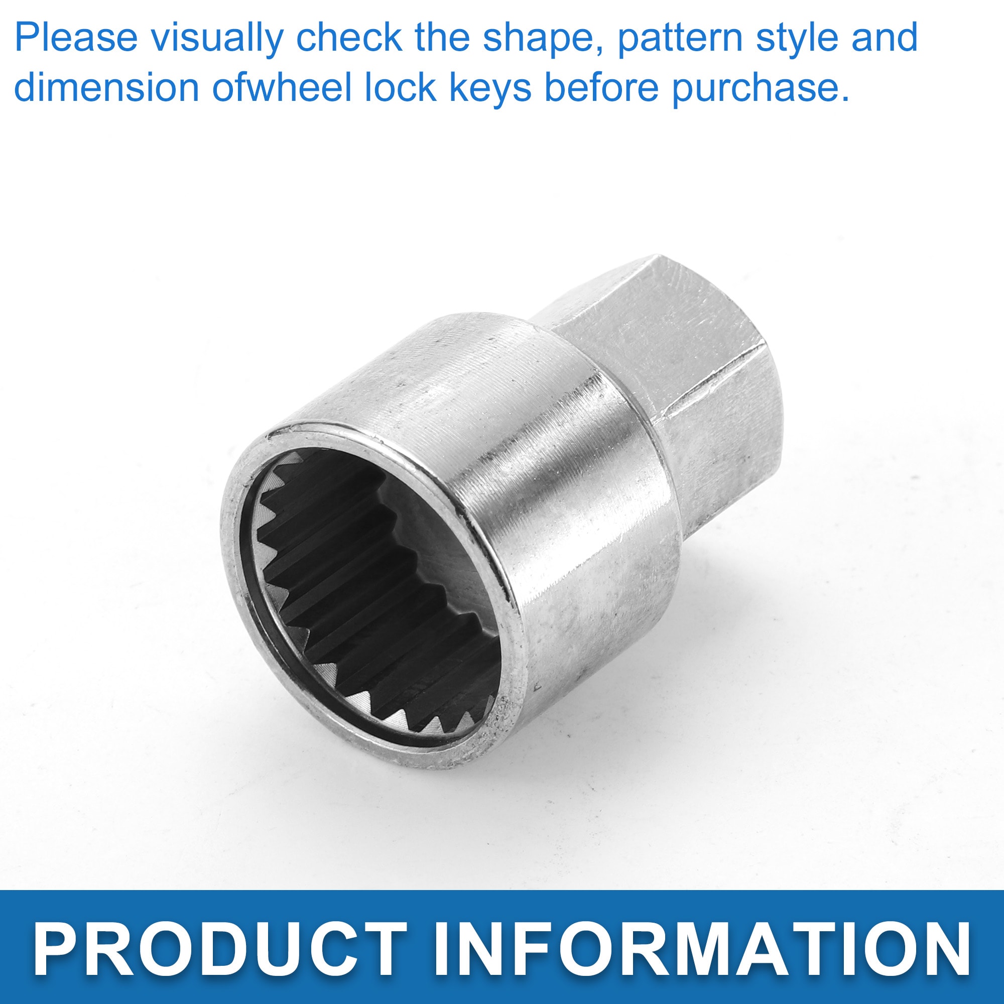 Unique Bargains Vehicle Wheel Lock Lugnut #67 9/10 Inch Diameter 21 ...