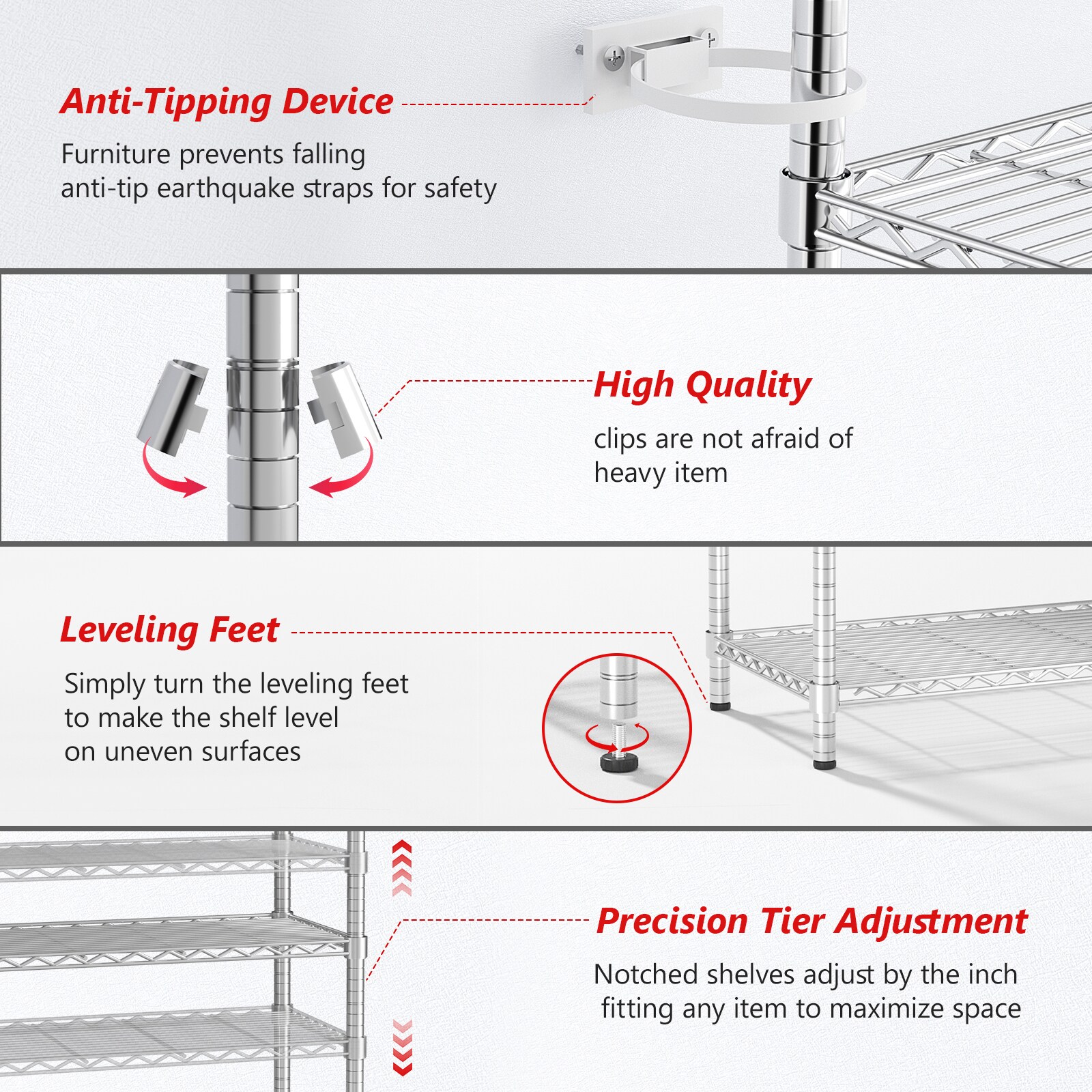 LOVMOR CHROME-48HAGW3C-PLR Free-Standing-Shelving - View #5
