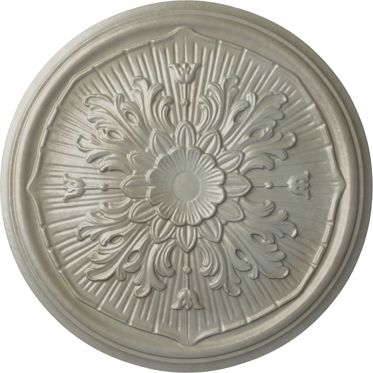 Ekena Millwork CM16LUFLS Luton 15.75-in W x 15.75-in L Painted Flash Gold Polyurethane Whole Ceiling Medallion