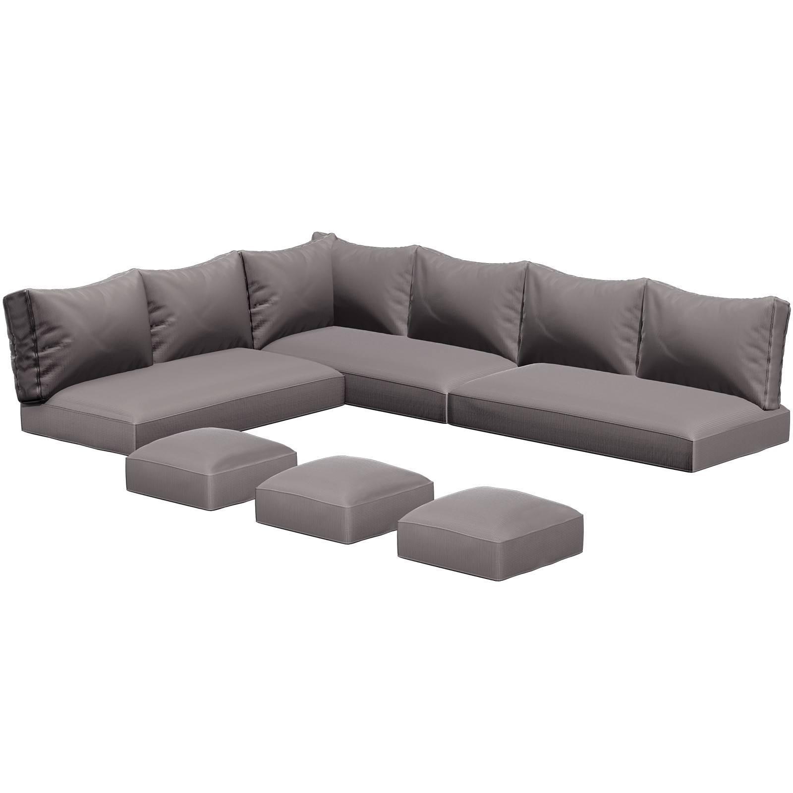 AECOJOY 16508DG-LS02  Patio Replacement Cushions for Outdoor Furniture