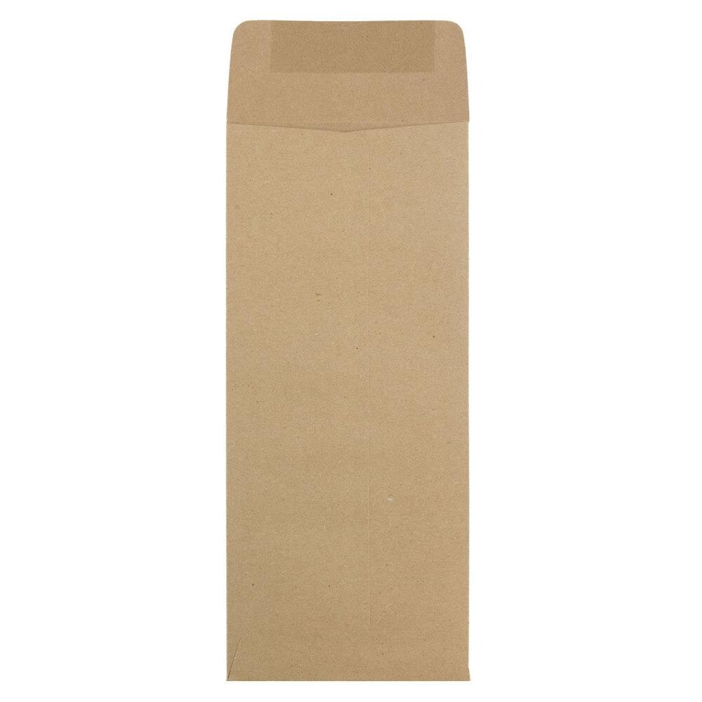 JAM PAPER #10 Business Premium Envelopes 4 1/8 x 9 1/2 50/Pack Brown Kraft Paper Bag 