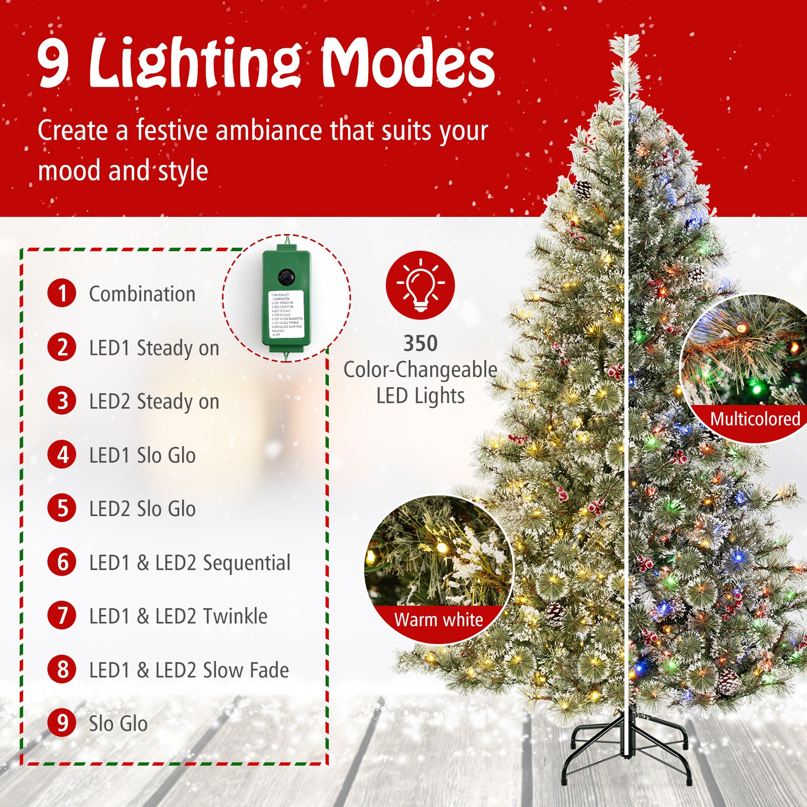 WELLFOR TX-HGY-10014US Artificial-Christmas-Trees - View #10