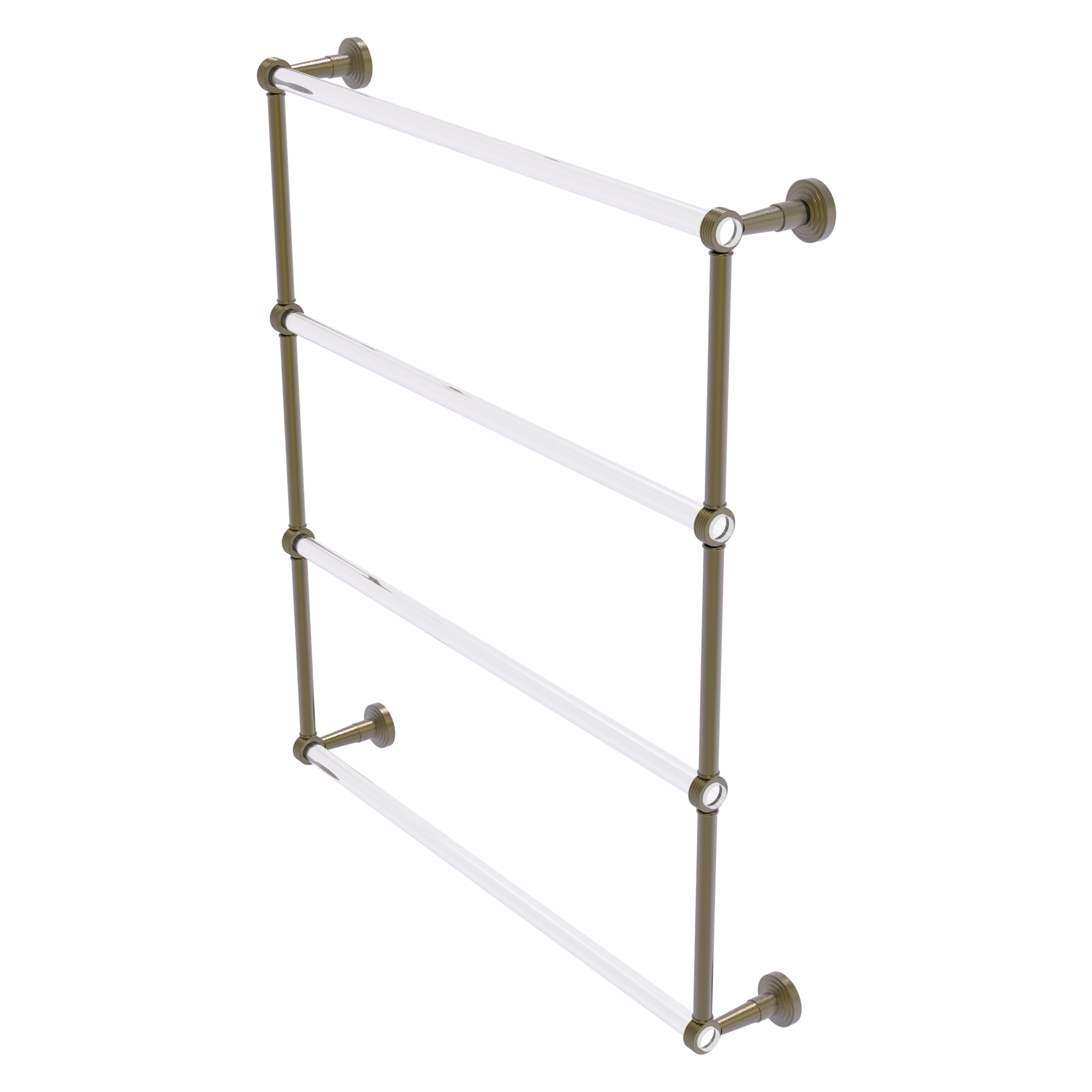 Allied Brass PB-28G-30-ABR Pacific Beach 30-in double Antique Brass Wall mount 4-tier Towel Bar