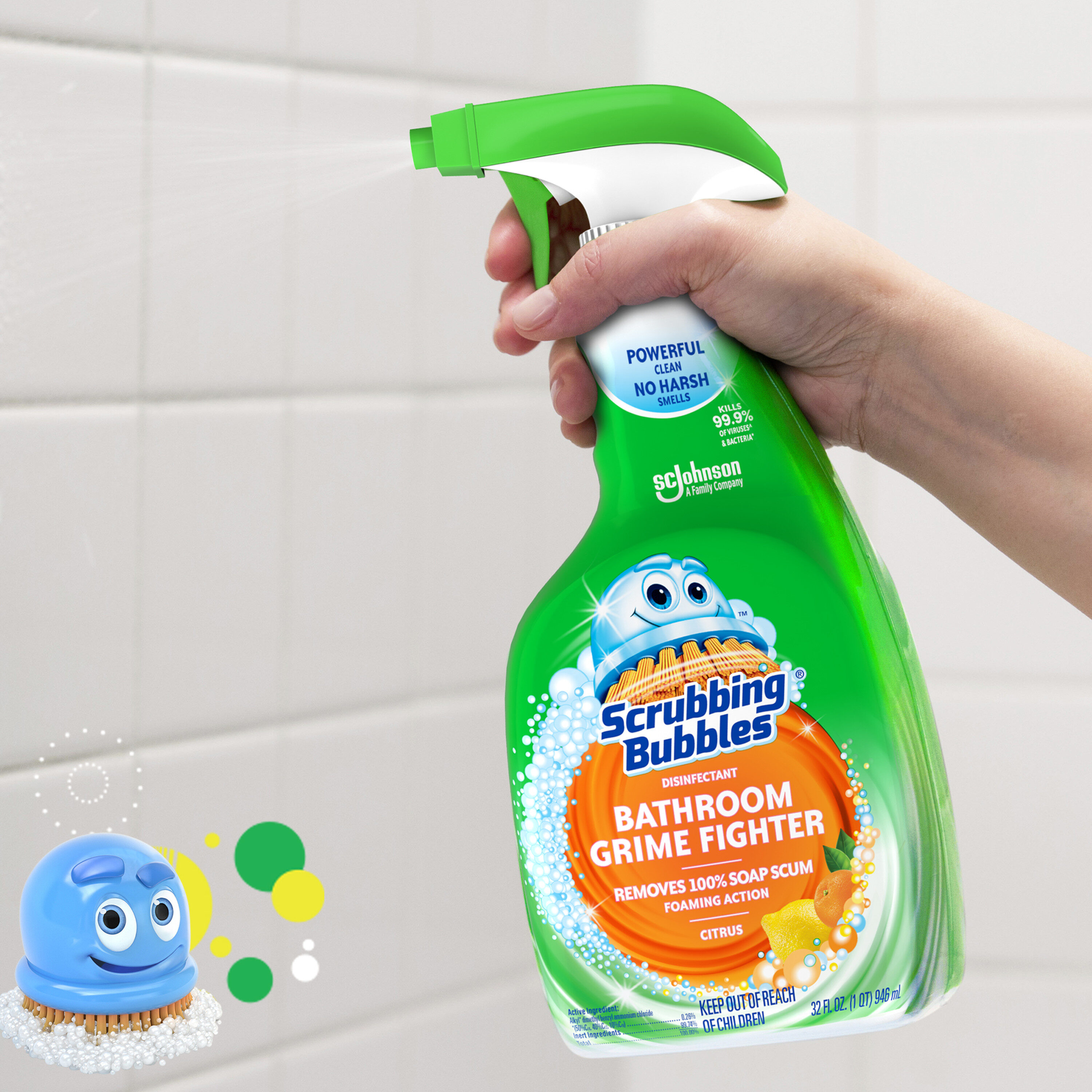 Scrubbing Bubbles Bathroom Grime Fighter 32-fl oz Citrus Liquid  Multipurpose Bathroom Cleaner