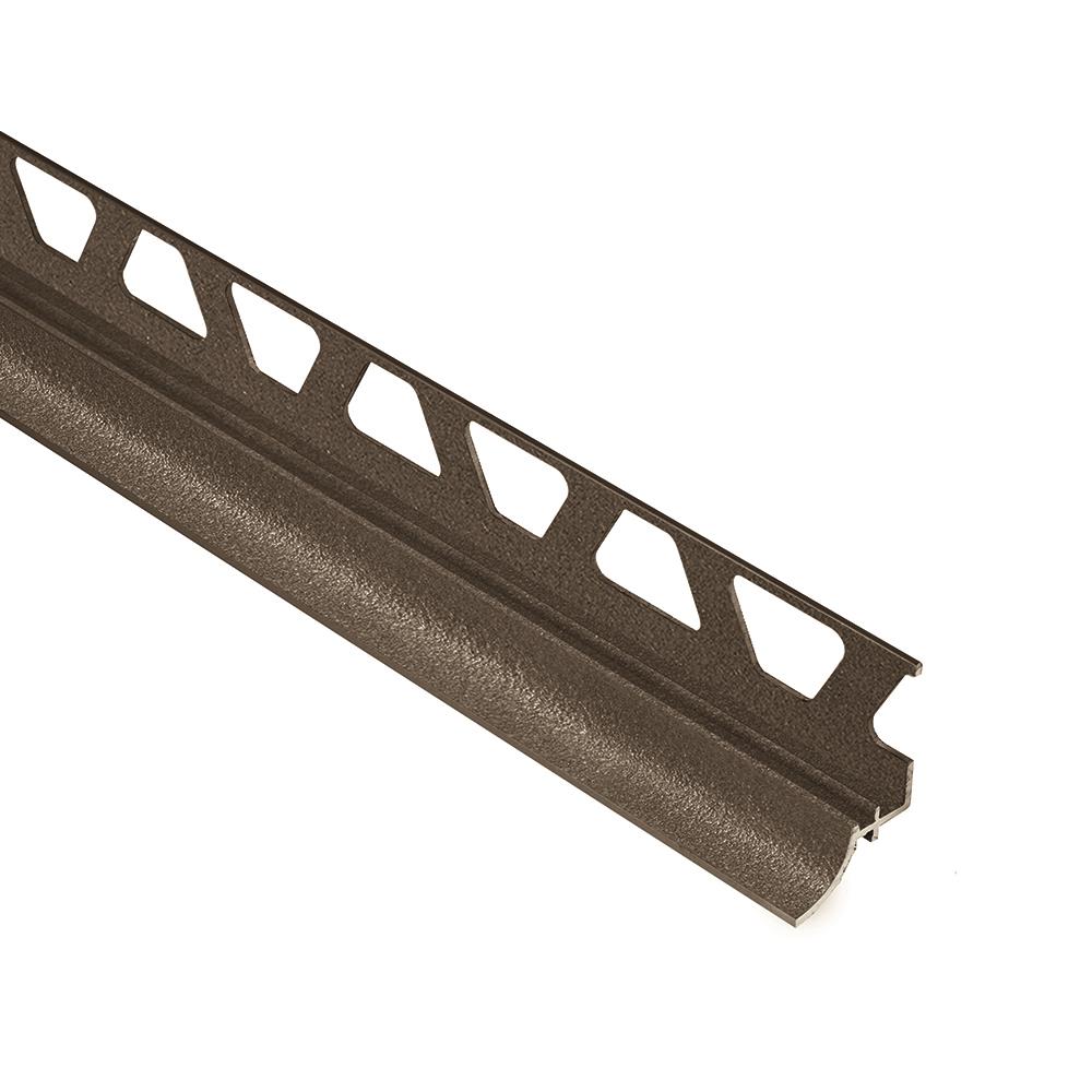 Schluter Systems AHKA125TSDA Dilex-AHKA 0.5-in W x 98.5-in L Dark anthracite textured color-coated aluminum Aluminum Cove base Tile Edge Trim