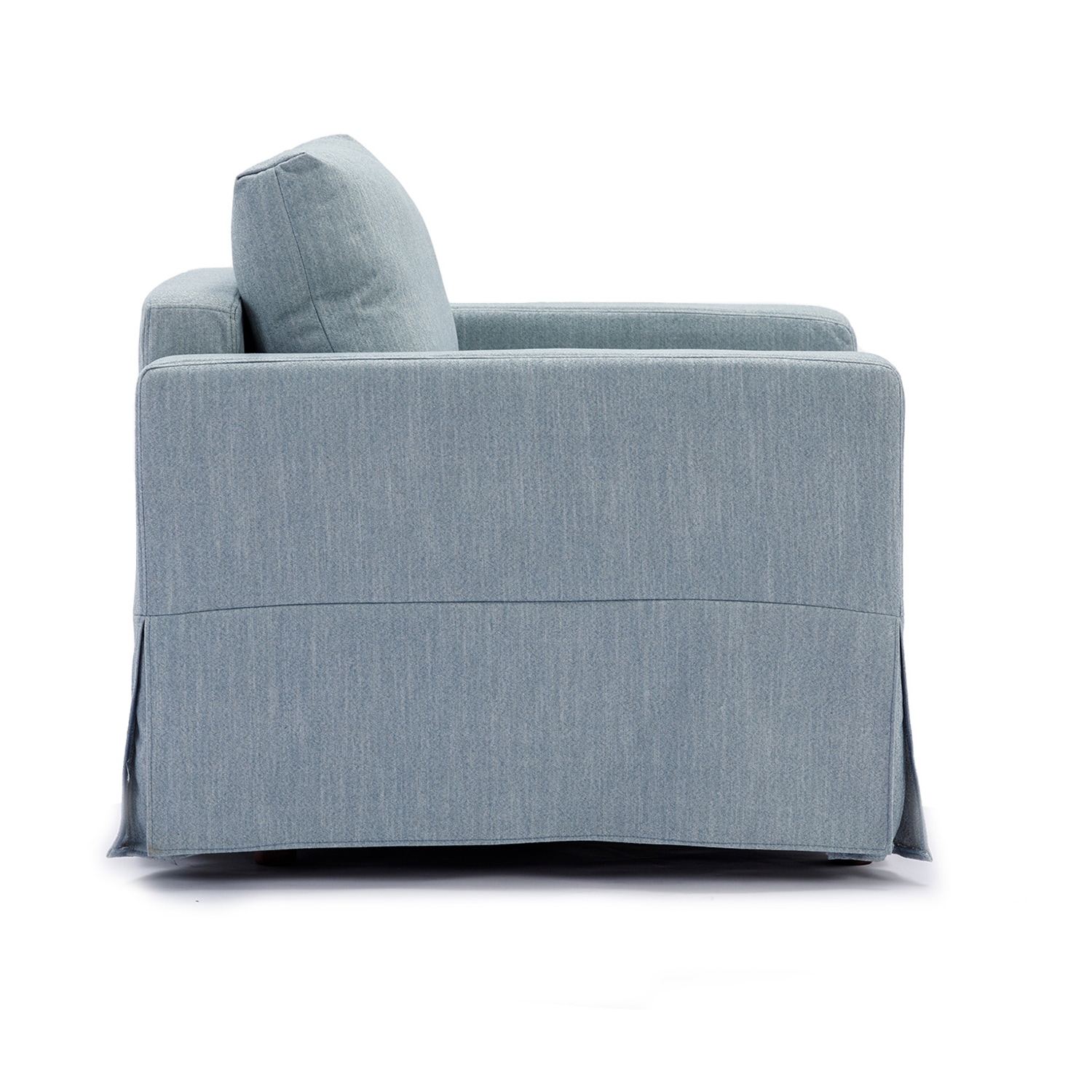 Bybafun Casual Blue Linen Accent Chair At Lowes.com