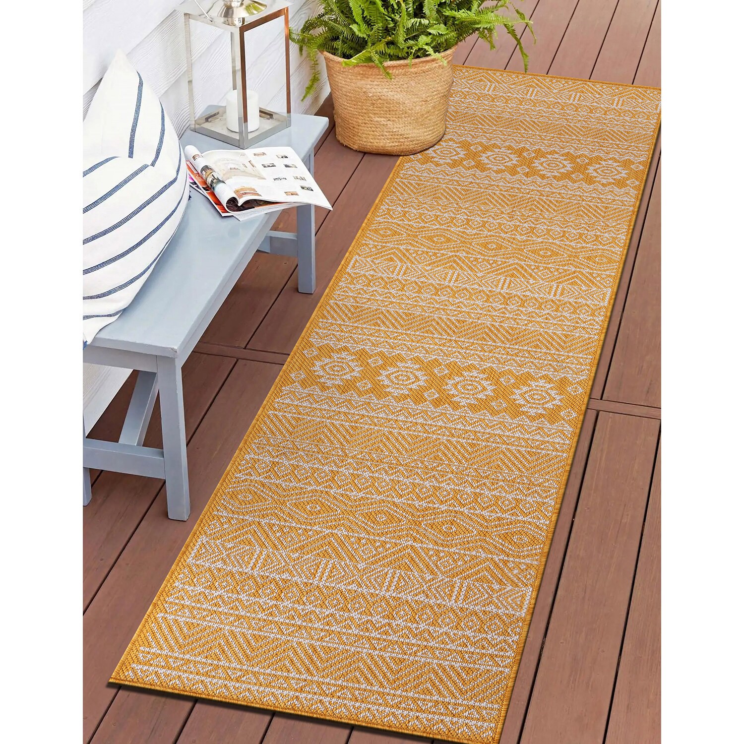 World Rug Gallery 124YELLOW2X7 rugs - View #7