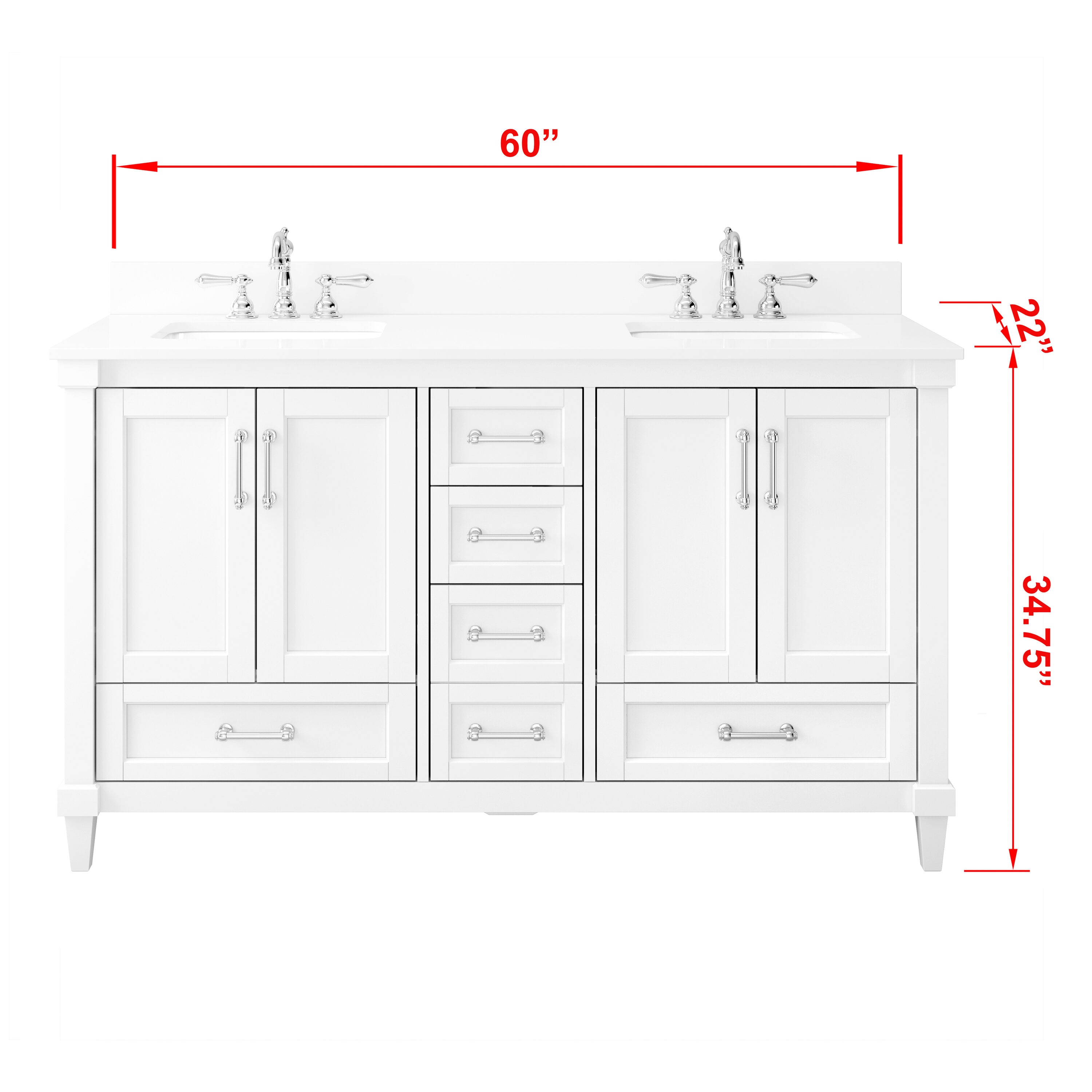 allen + roth TJ02-08V6022WH Bath-Vanity-Combo - View #11