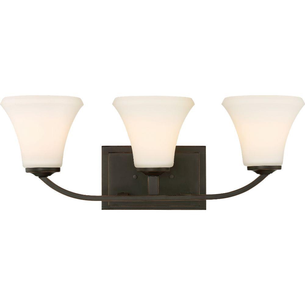  LW-SC536887 22-in 3-Light Mahogany Bronze Traditional Vanity Light Bar
