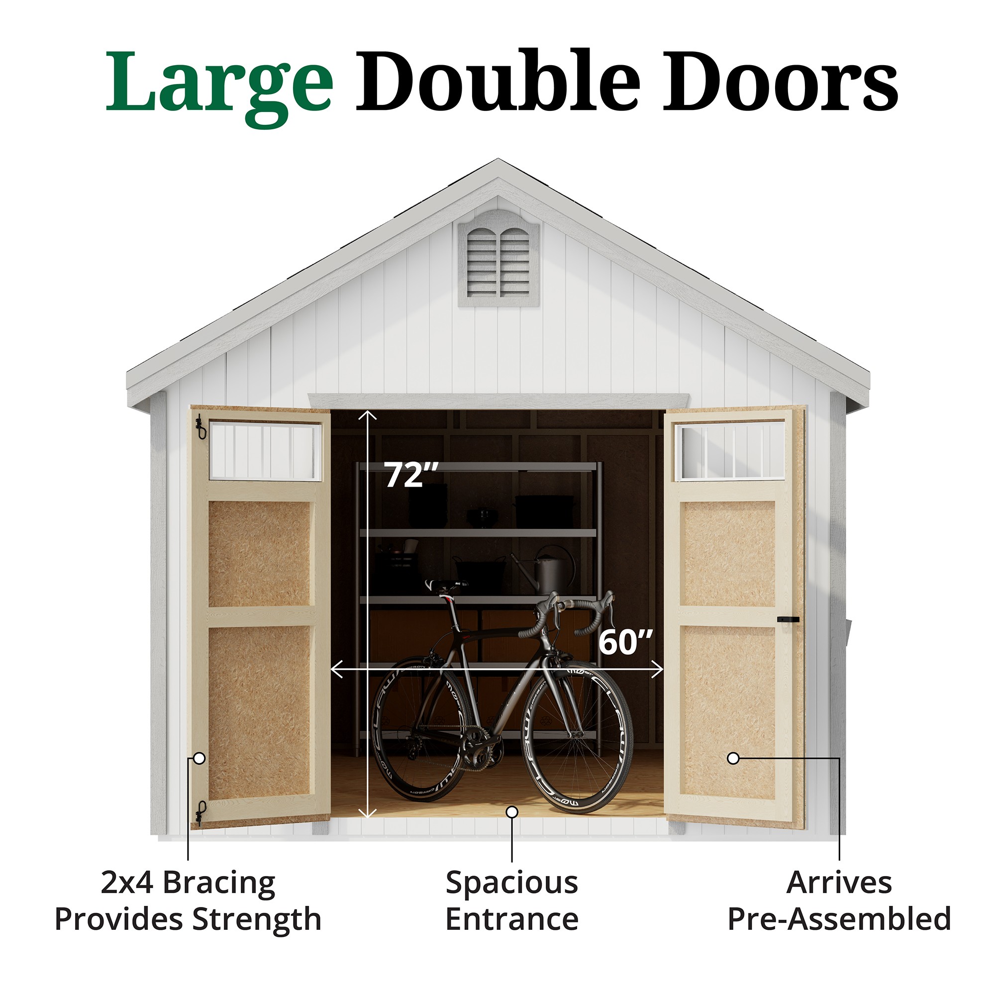 Little Cottage Co 10X12 WCGS-PC-FK Wood-Storage-Buildings - View #4