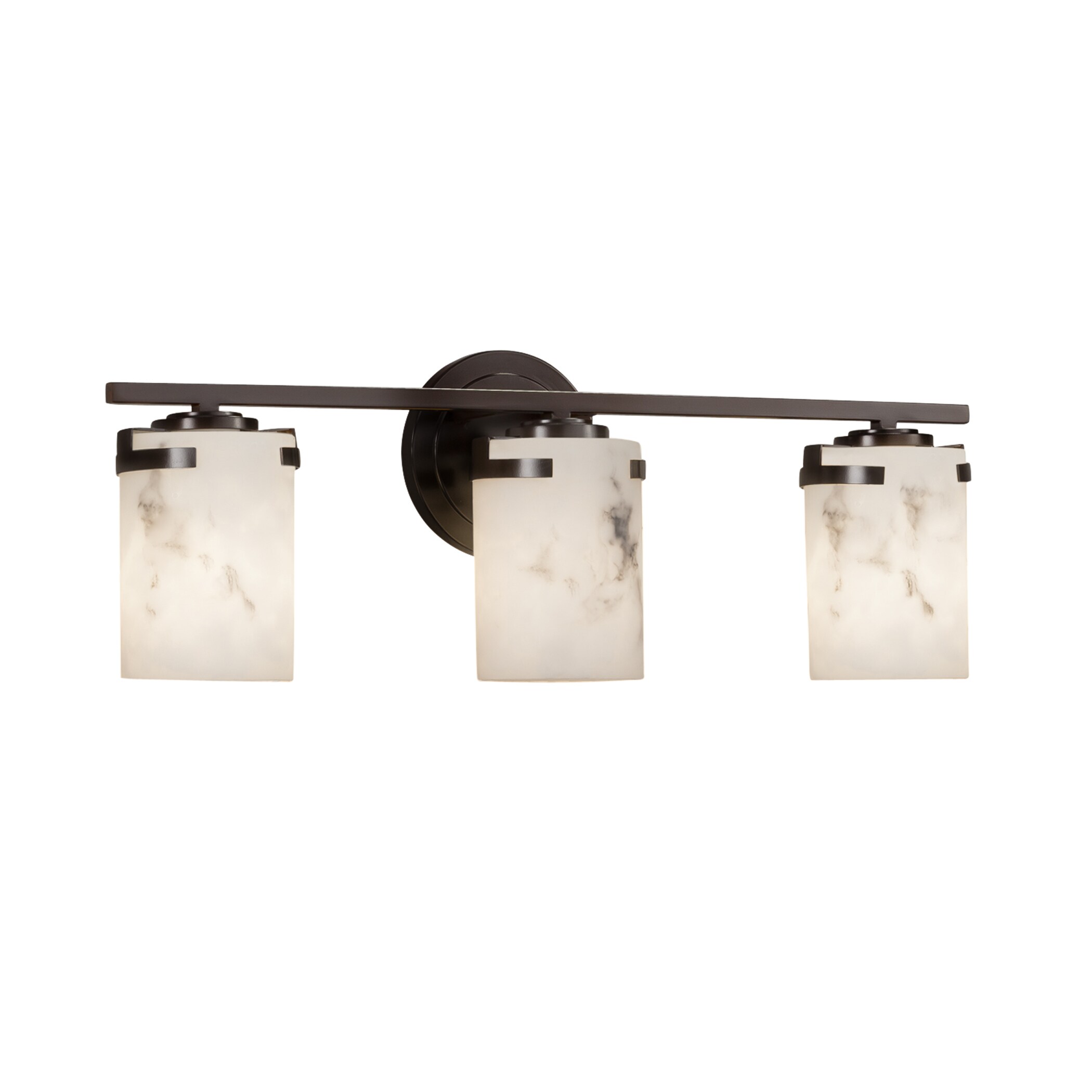 Justice Design Group FAL-8453-10-DBRZ LumenAria 22.75-in 3-Light Dark Bronze Transitional Vanity Light