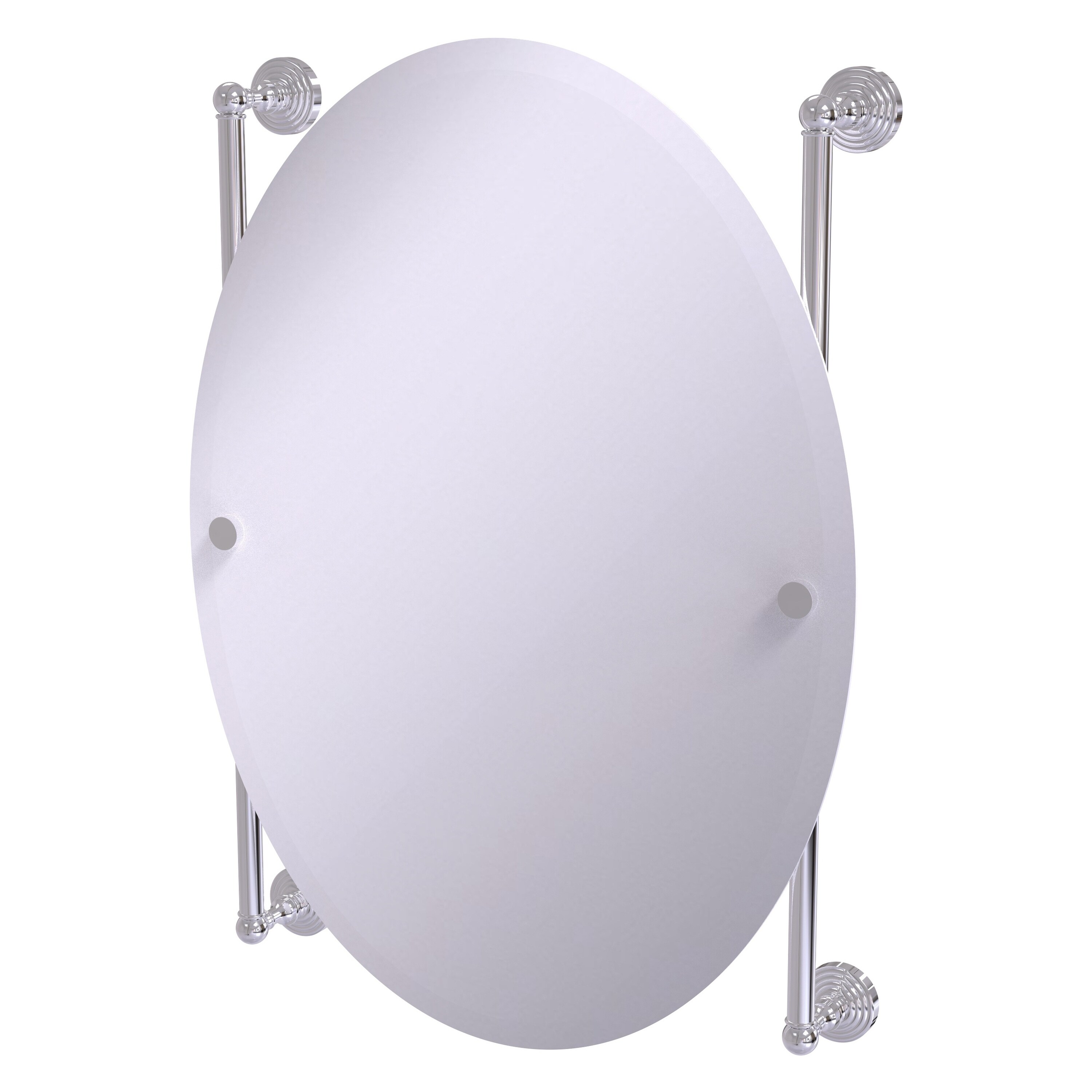 Allied Brass WP-27-91-PC Waverly Place 21-Inches x 29-Inches Beveled Frameless Oval Bathroom Vanity Mirror ( Polished Chrome )