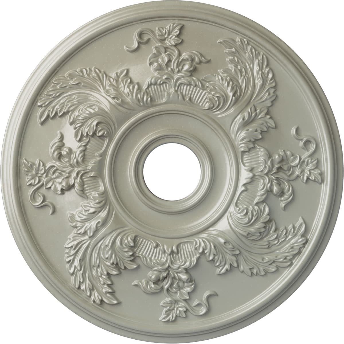 Ekena Millwork CM23ACFCS Acanthus Twist 23.625-in W x 23.625-in L Painted Flash Copper Polyurethane Whole Ceiling Medallion