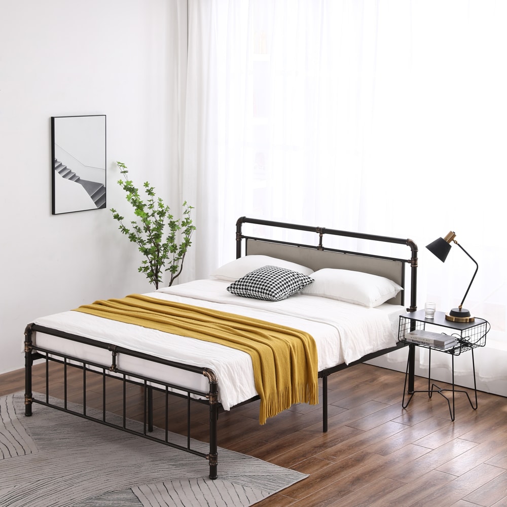 Winado Bed Frame Black Full Metal Bed Frame At Lowes.com