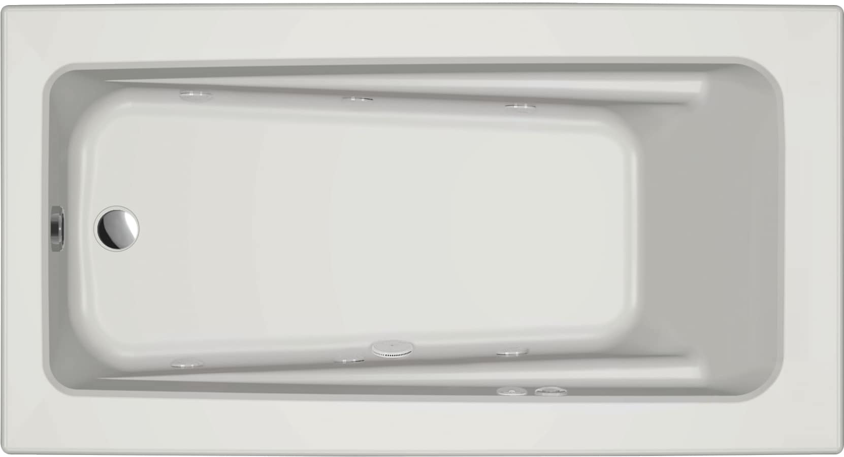 Jacuzzi MY00959 Primo 32.0-in x 60.0-in White Acrylic Rectangular Drop-in Whirlpool tub ( Reversible Drain )