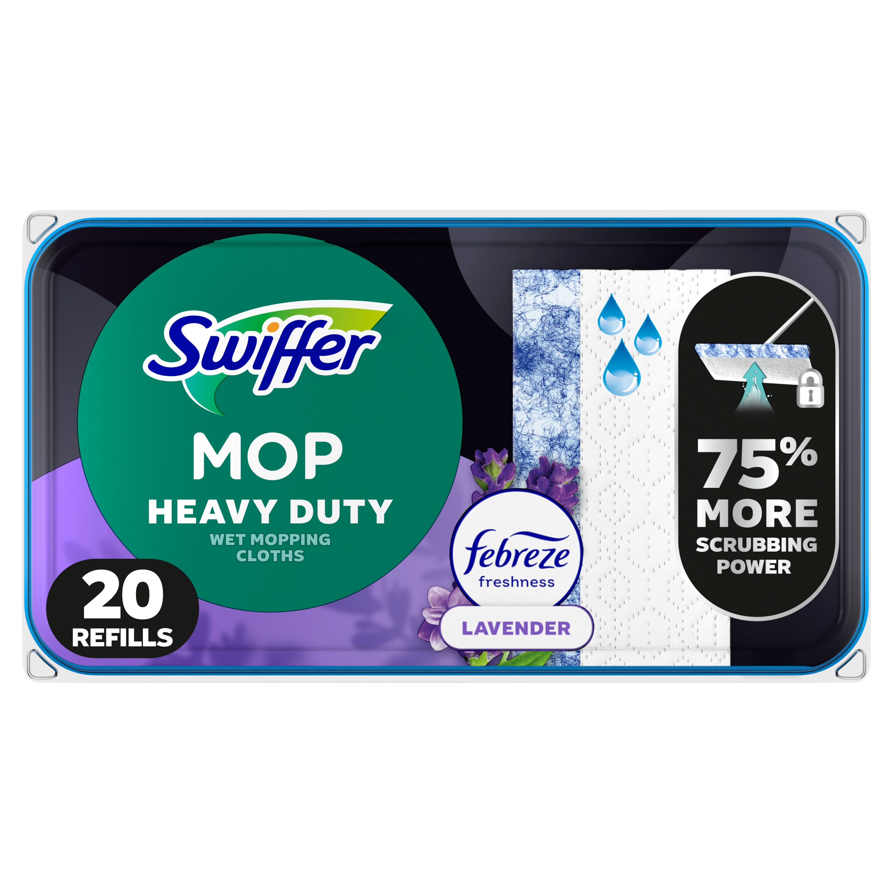 Swiffer 3700076473 Sweeper Heavy Duty Multi Surface Lavender Microfiber Refill (20-Pack)