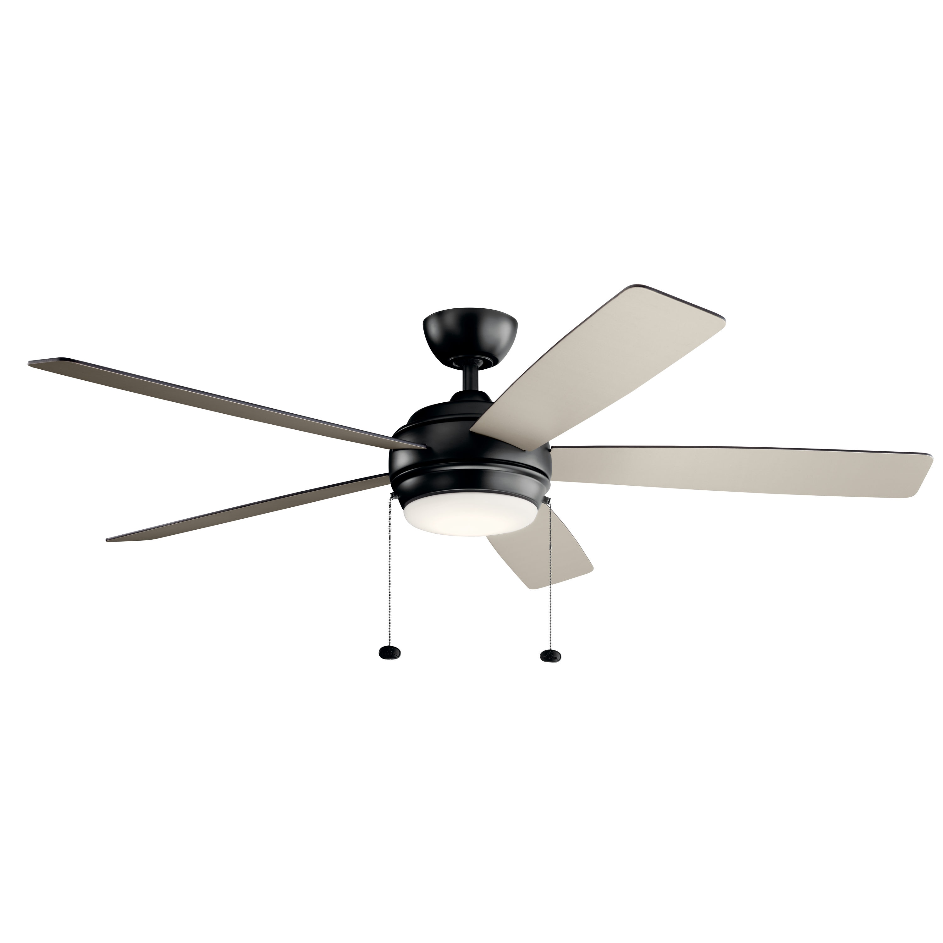 Starkk 60'' Black Steel Ceiling Fan with LED Light