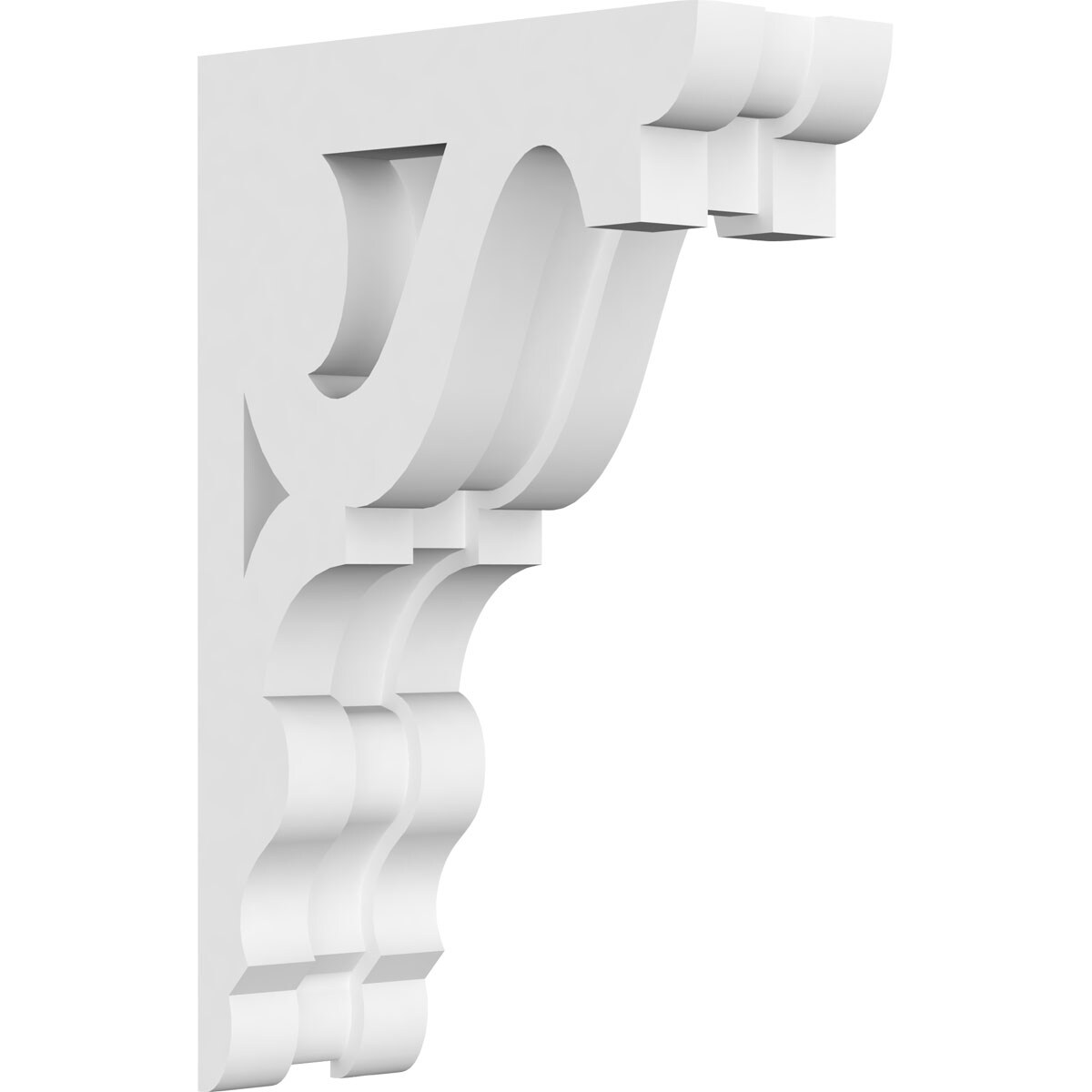 Ekena Millwork CORP01X04X07RB 1.875-in x 4.5-in x 7-in Robin Unfinished White PVC Paintable Corbel