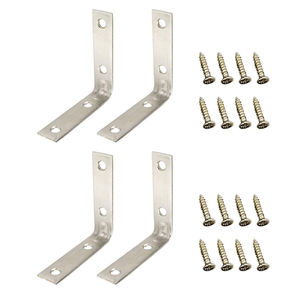 Corner brace Stainless steel Angles, Brackets & Braces at Lowes.com