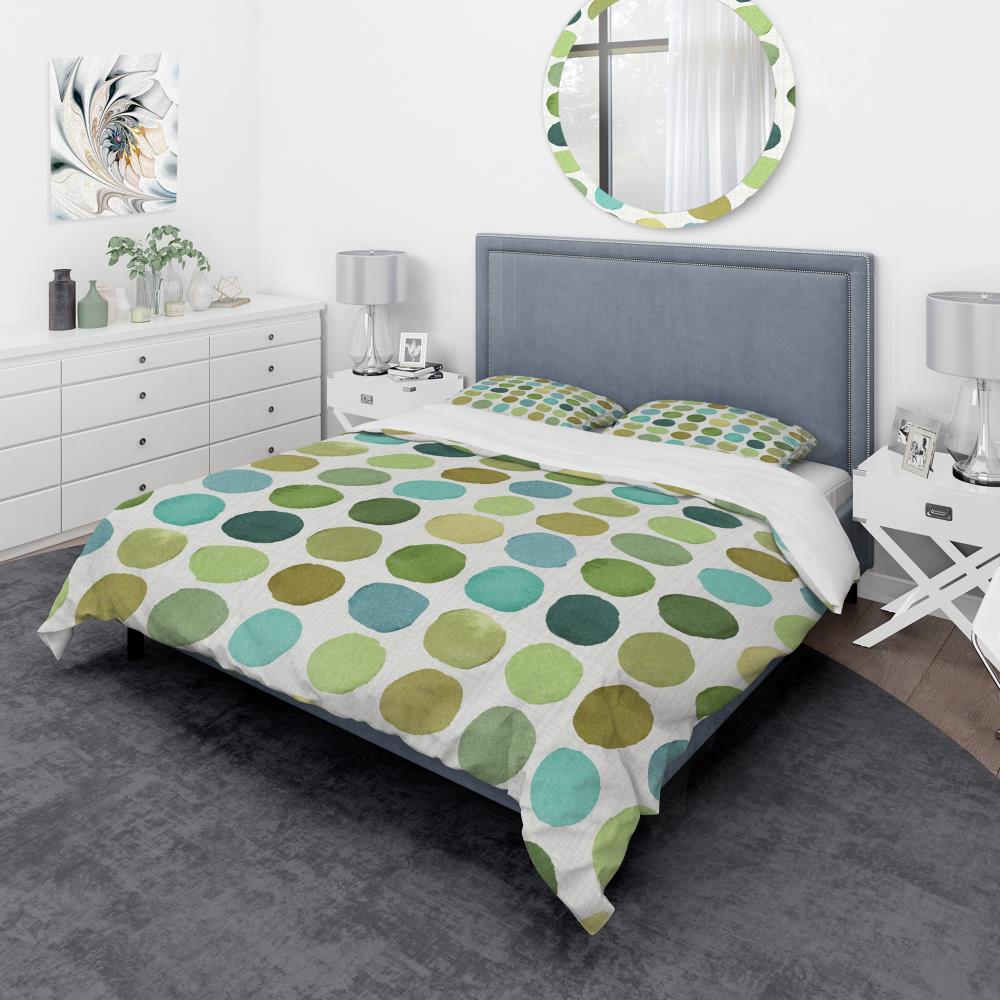 Designart BED30865-T 3 -Piece Green Twin Duvet cover Set
