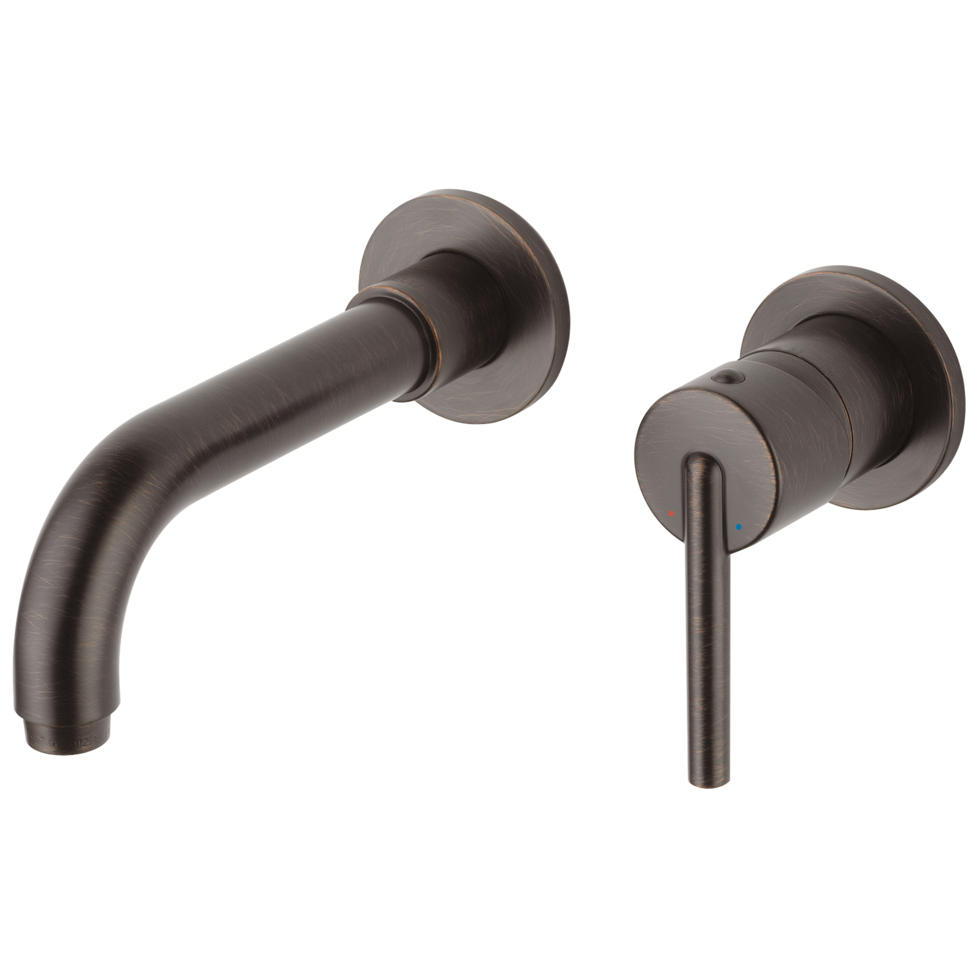 Sleek Venetian Bronze Wall Mounted Modern Bathroom Faucet