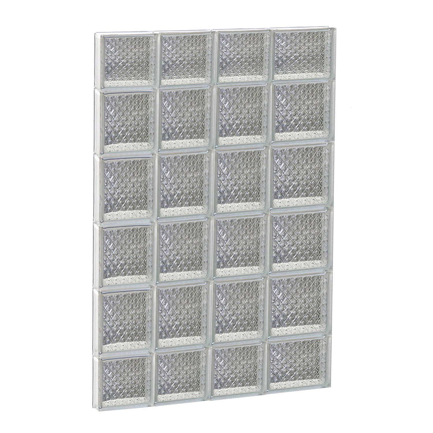 REDI2SET S2644DP Diamond Glass 25-in x 42-1/2-in Frameless Replacement Glass Block Window