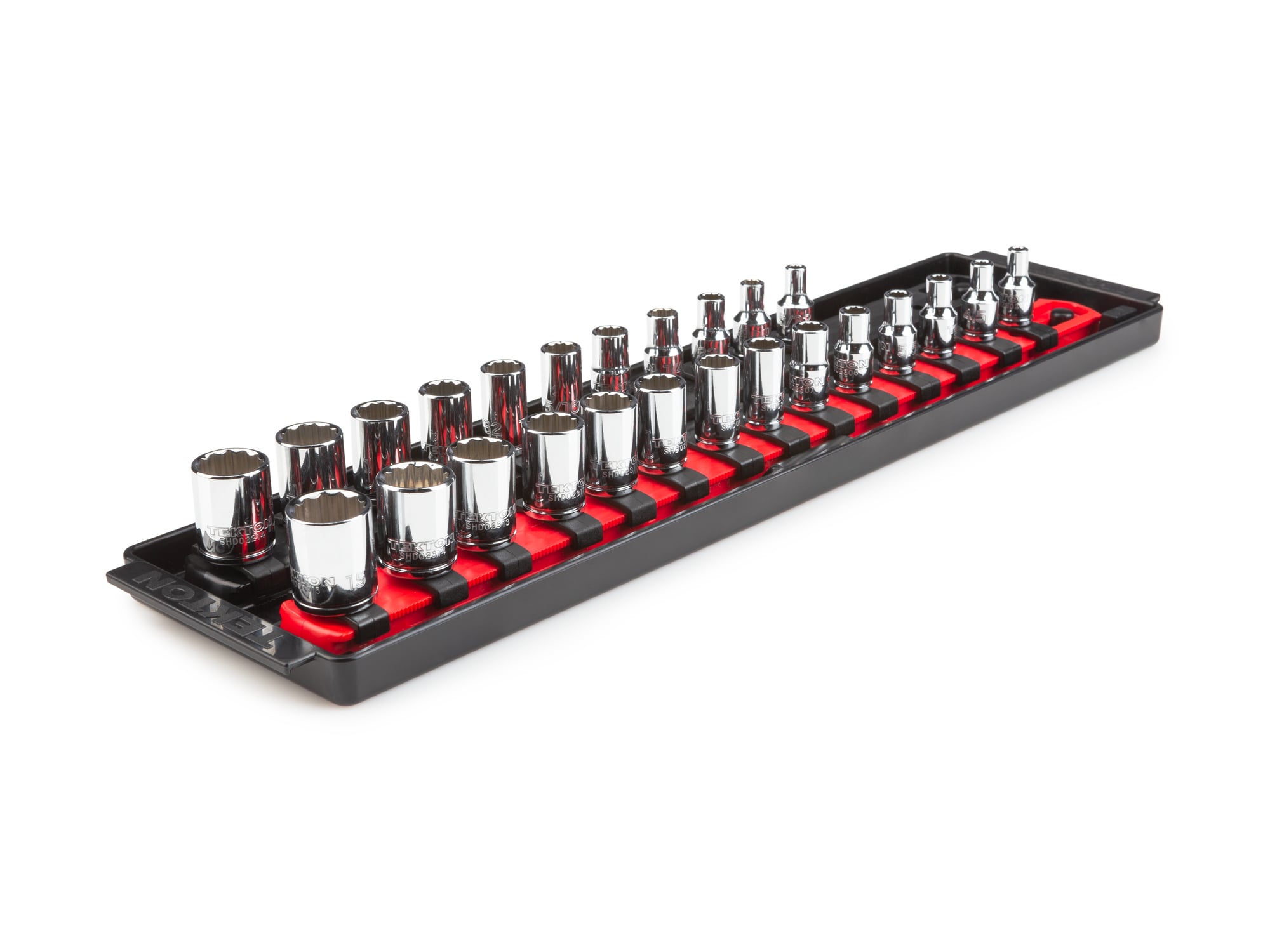 TEKTON SHD90207 25-Piece Standard (SAE) and Metric 1/4-in Drive 12-point Shallow Socket Set
