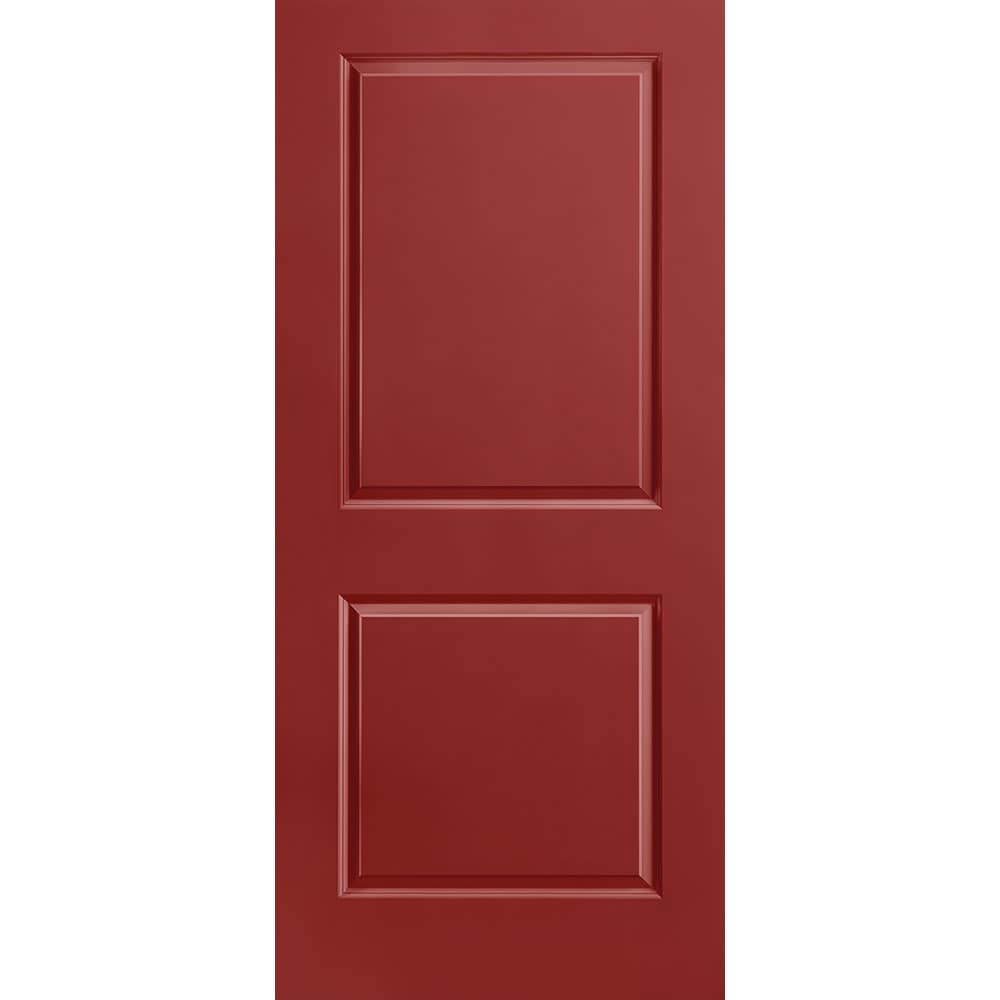 Masonite 1316017 Traditional 36-in x 80-in Barn Red 2-panel square Smooth Solid core Prefinished Molded composite Slab Door