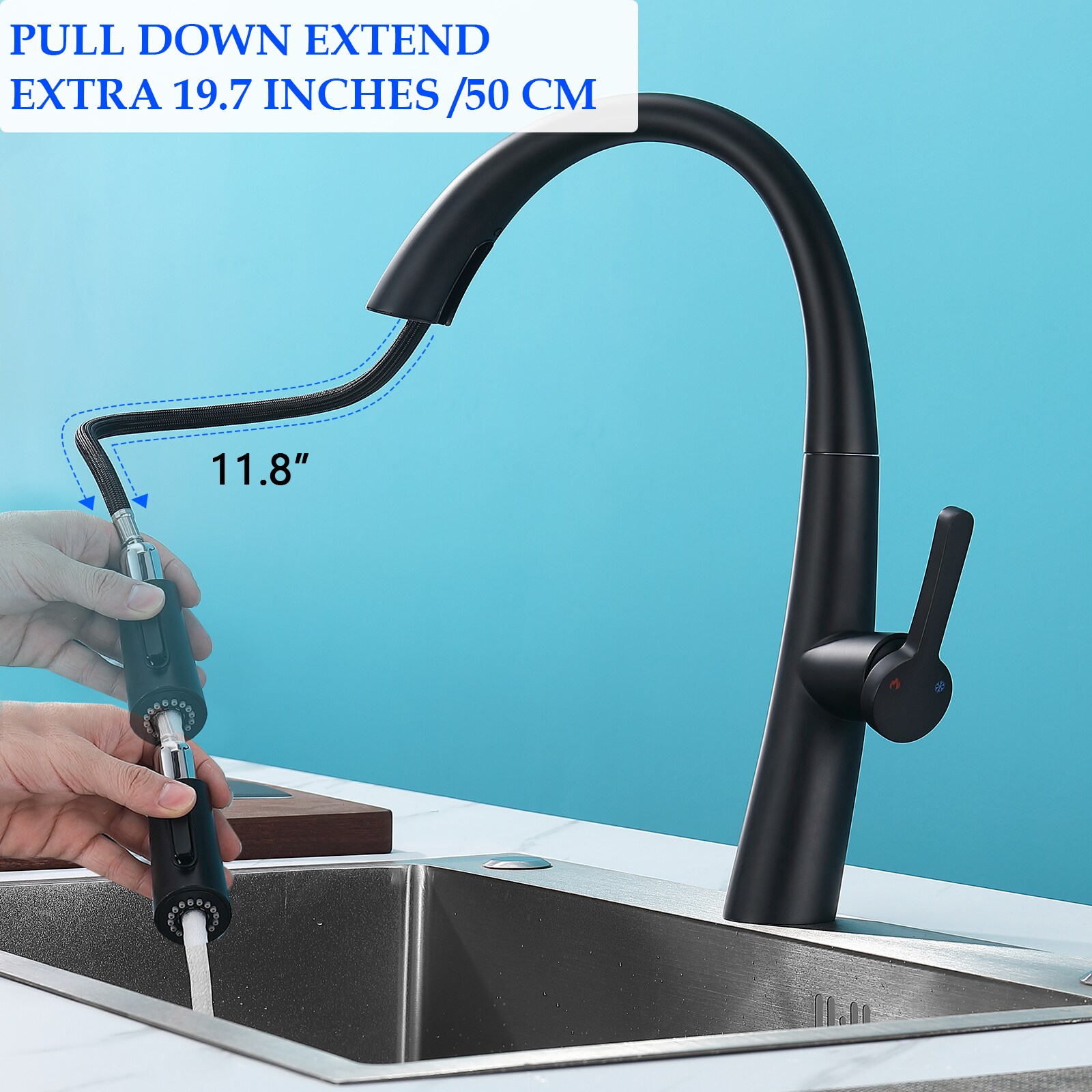 Mondawe MO-DT4012NS Kitchen-Faucets - View #3