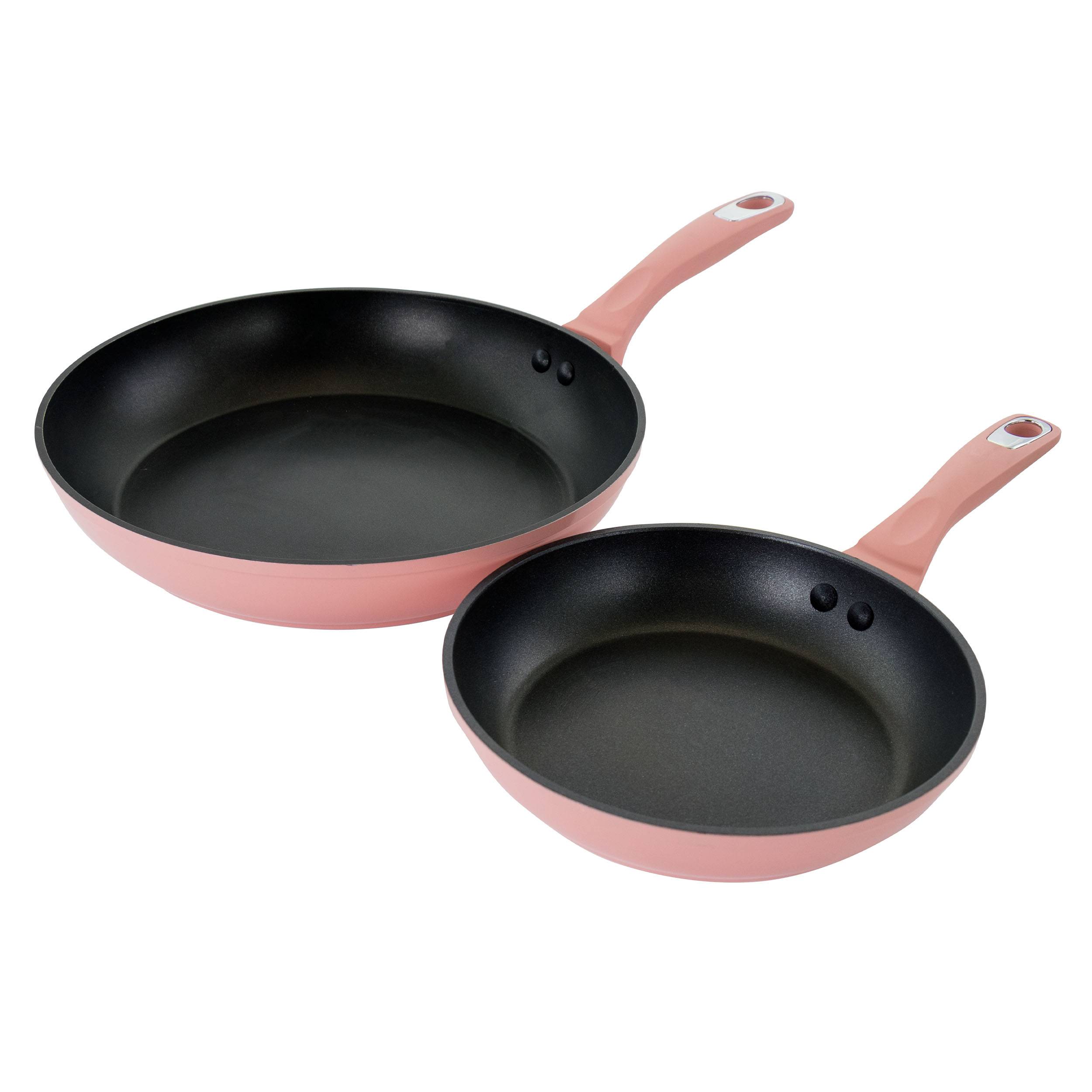 Oster Lynhurst 2 Piece Aluminum Nonstick Frying Pan Set in Pink - 2Pc Set  in the Cooking Pans & Skillets department at