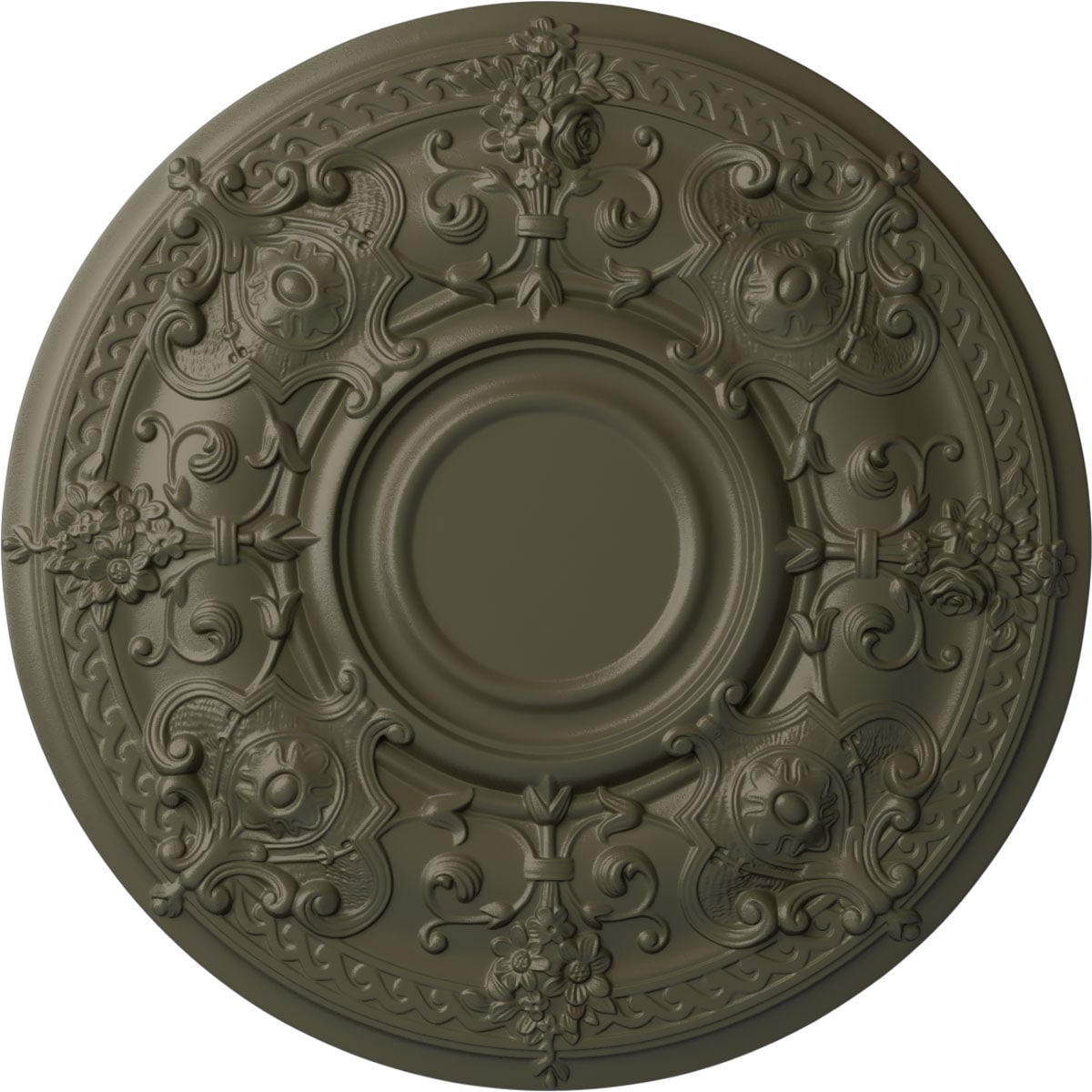 Ekena Millwork CM28OSWHF Oslo 28.125-in W x 28.125-in L Witch Hazel Polyurethane Ceiling Medallion